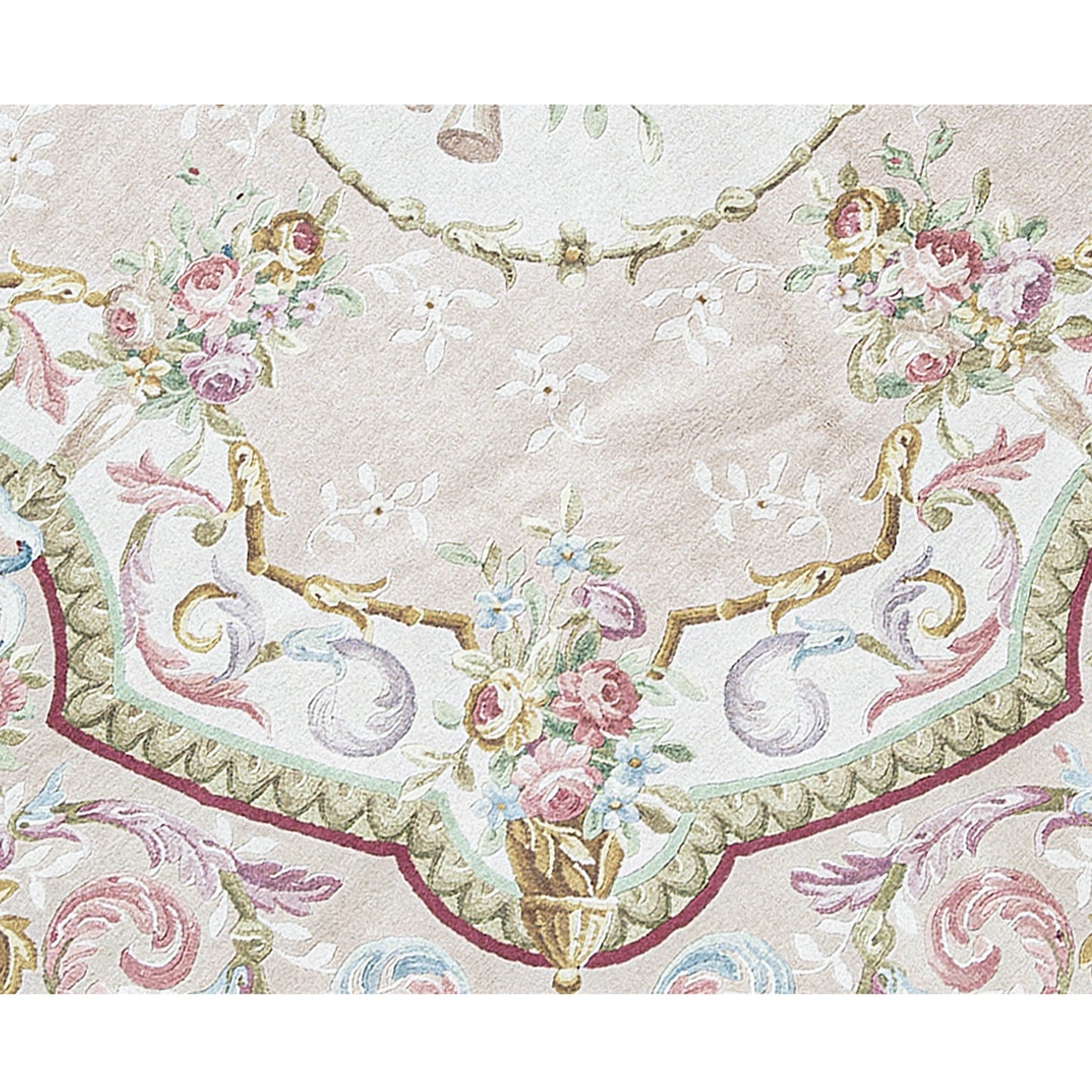 RENAISSANCE SAVONNERIE S-3-R PEACH / RED  9' X 9'