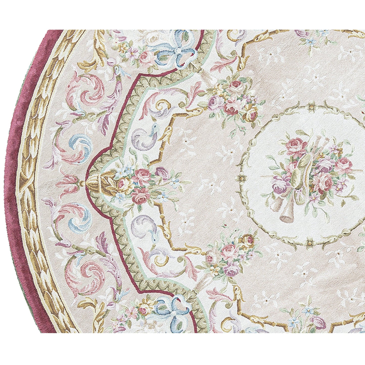 RENAISSANCE SAVONNERIE S-3-R PEACH / RED  9' X 9'