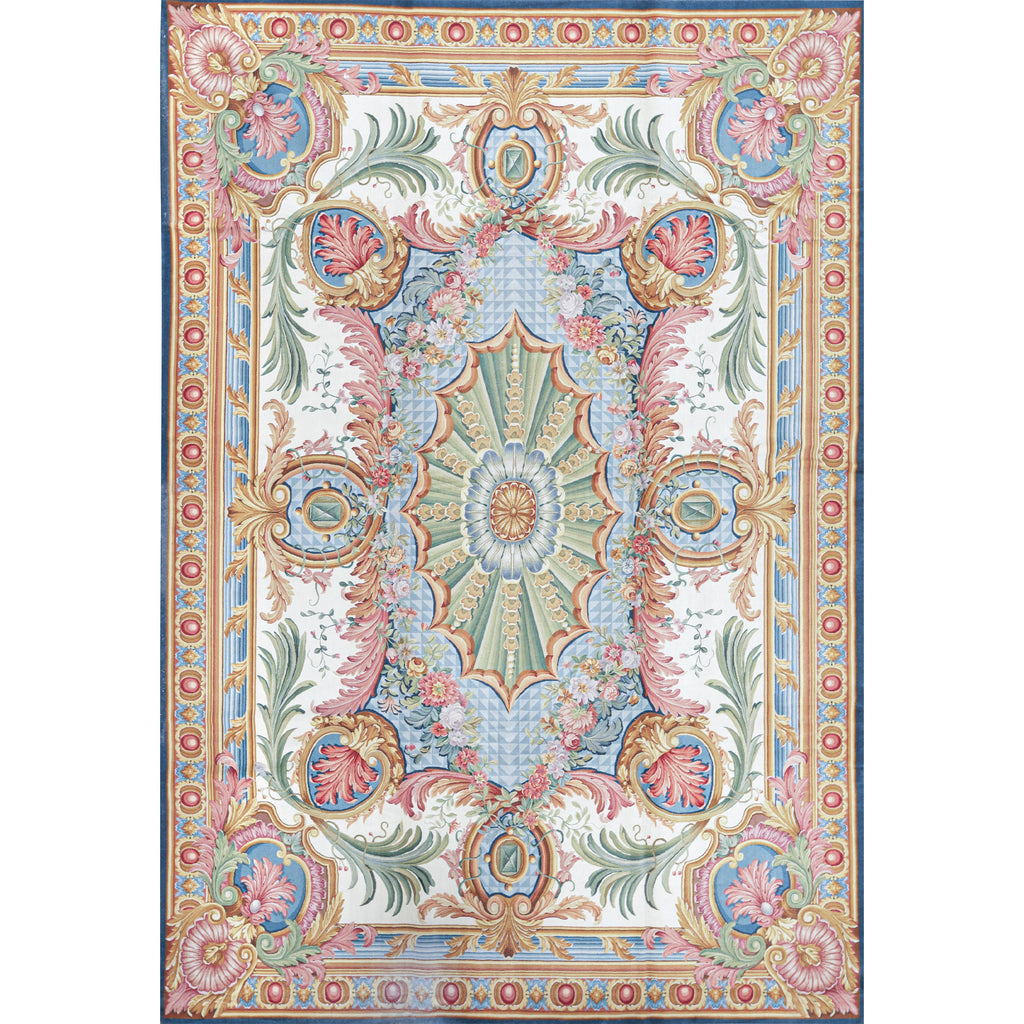 RENAISSANCE SAVONNERIE S-104 IVORY / NAVY 11' X 16'
