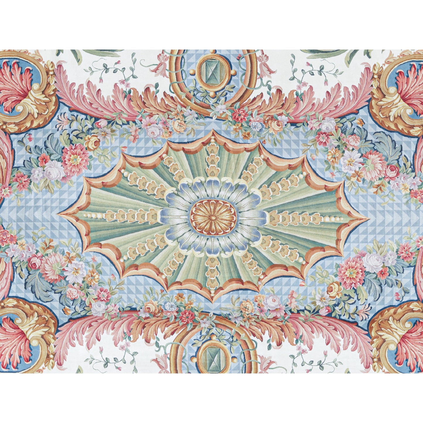 RENAISSANCE SAVONNERIE S-104 IVORY / NAVY 11' X 16'