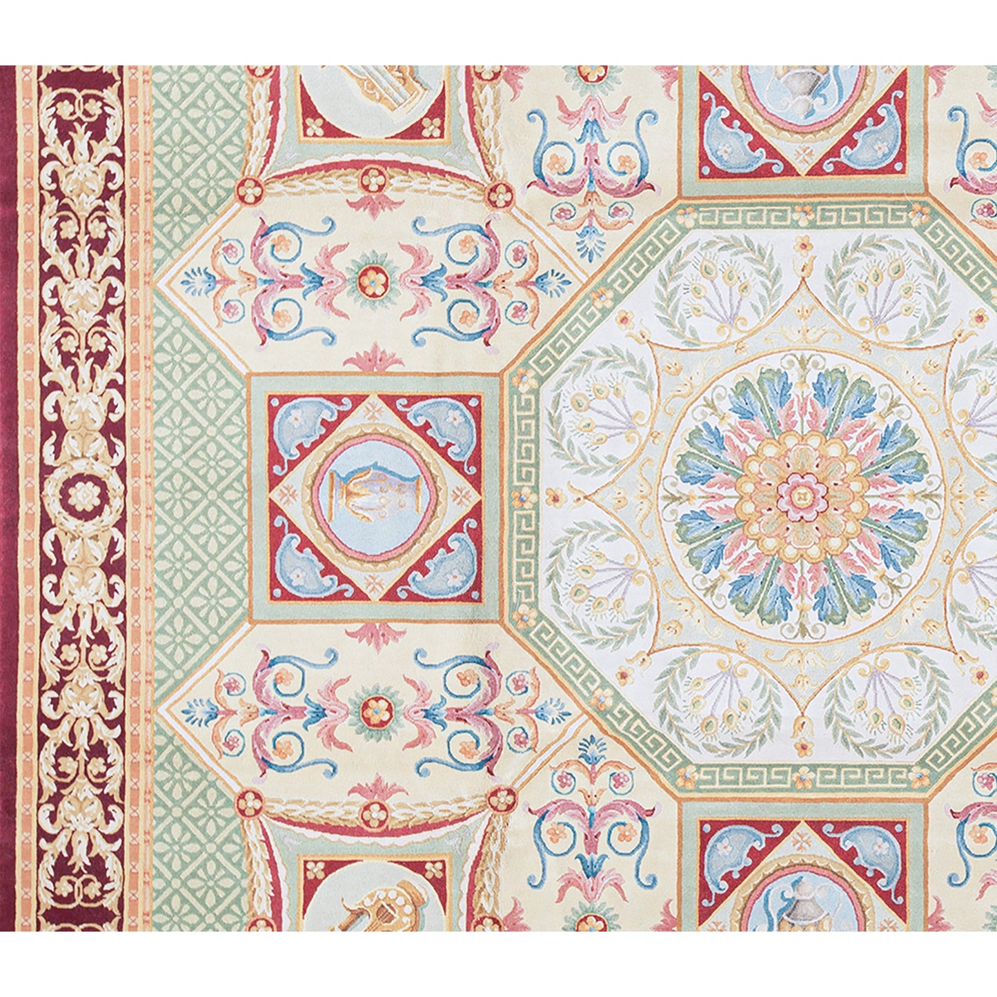 RENAISSANCE SAVONNERIE S-117 GOLD / RED 11' X 11'