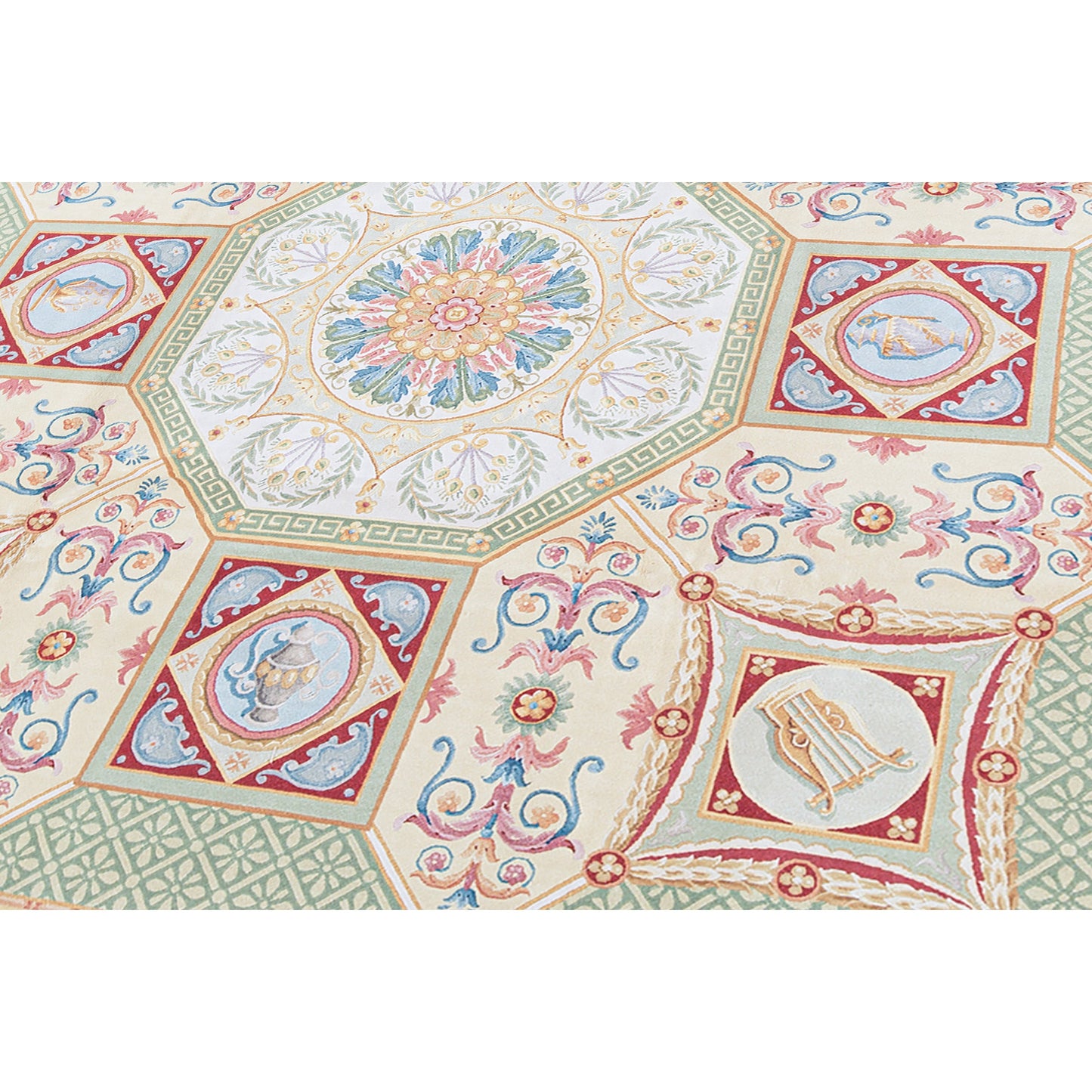 RENAISSANCE SAVONNERIE S-117 GOLD / RED 11' X 11'