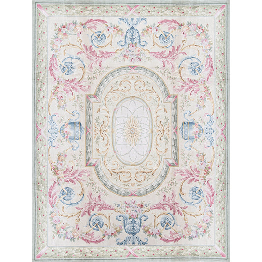 RENAISSANCE SAVONNERIE S-11G BEIGE / GREEN 8'10" X 11'5"