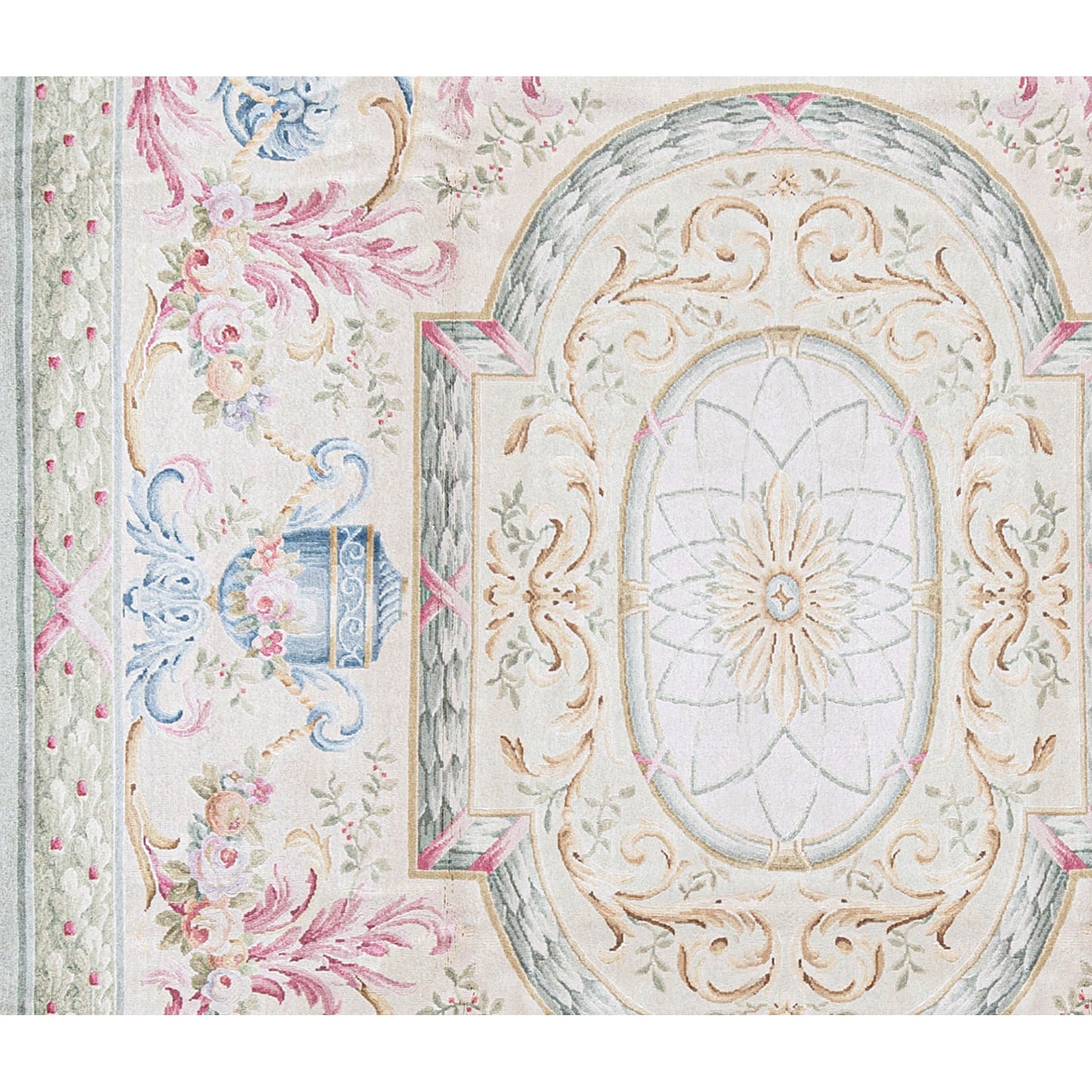 RENAISSANCE SAVONNERIE S-11G BEIGE / GREEN 8'10" X 11'5"