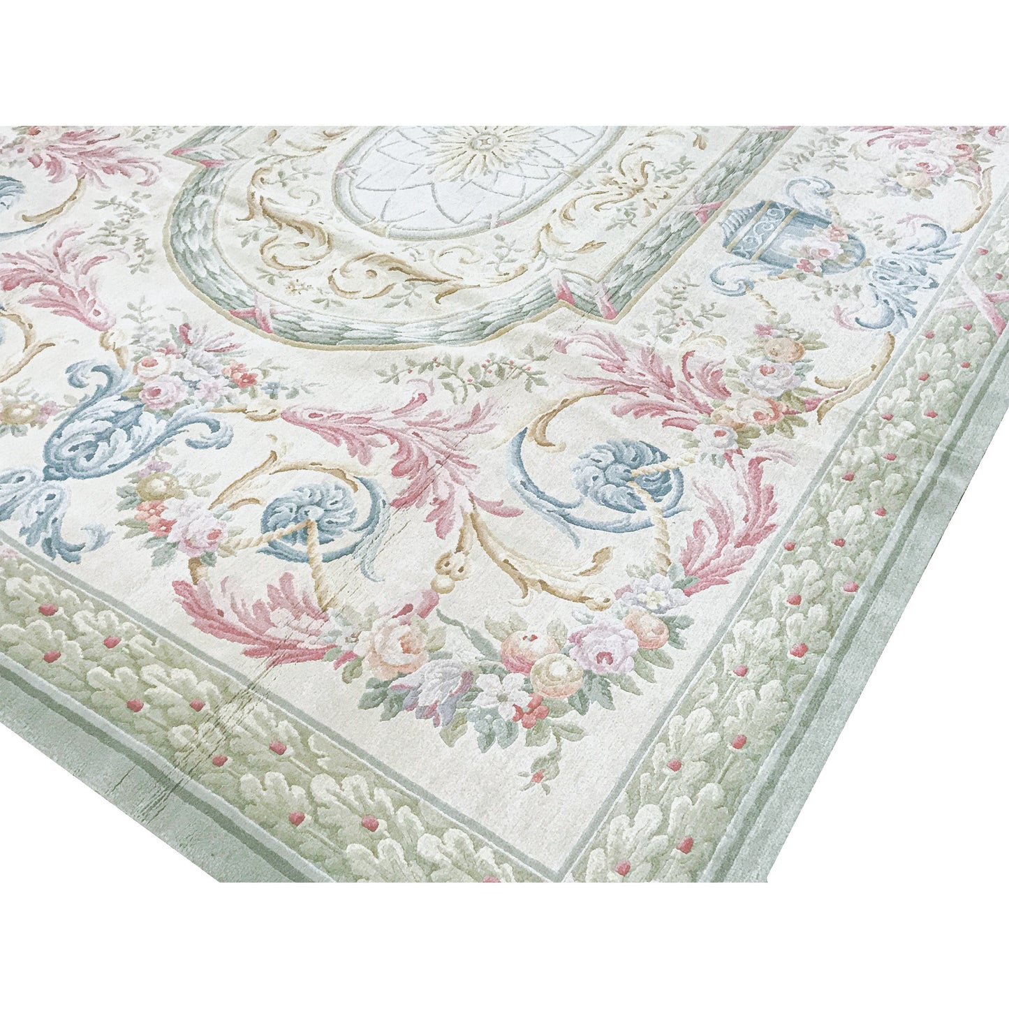 RENAISSANCE SAVONNERIE S-11G BEIGE / GREEN 8'10" X 11'5"