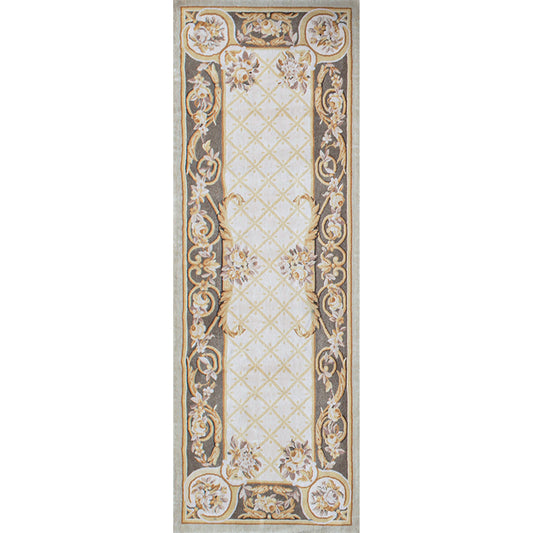 RENAISSANCE SAVONNERIE S-249 IVORY / BROWN 2'10" X 8'
