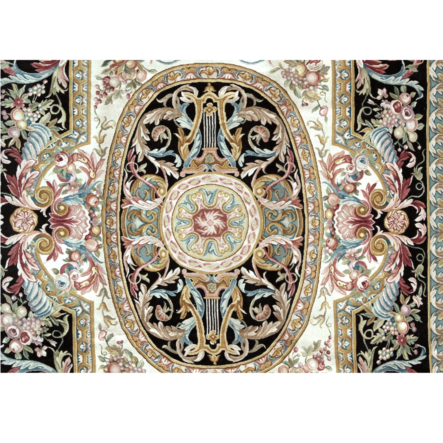 RENAISSANCE SAVONNERIE SAV25 IVORY / BROWN 8'11" X 12'1"