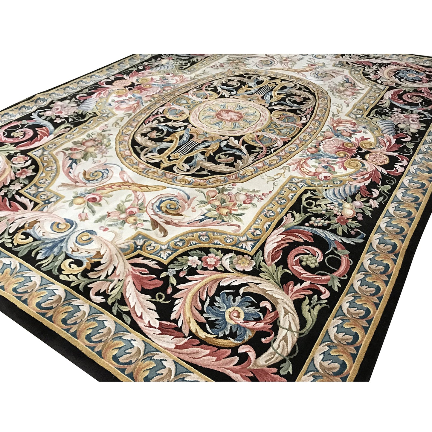 RENAISSANCE SAVONNERIE SAV25 IVORY / BROWN 8'11" X 12'1"