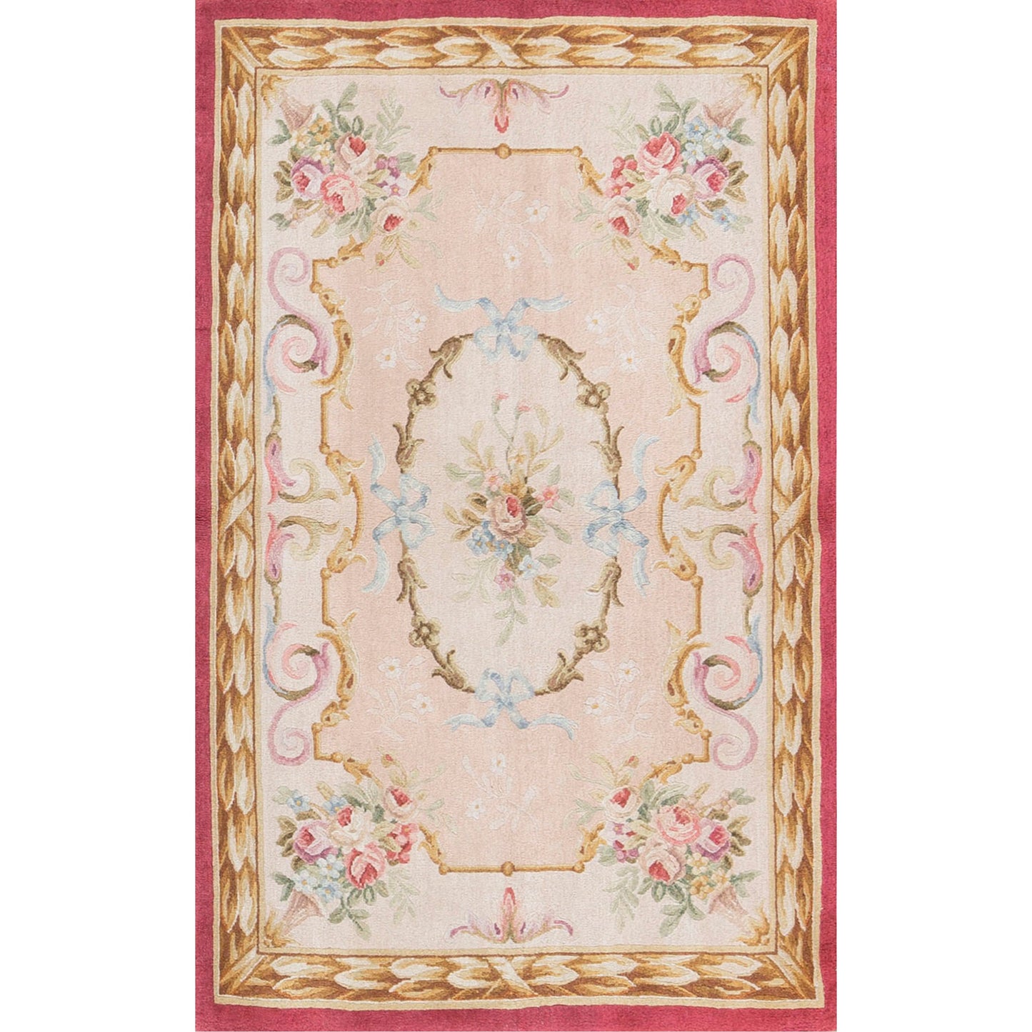 RENAISSANCE SAVONNERIE SAV-3 PEACH / RED 3'8" X 5'11"