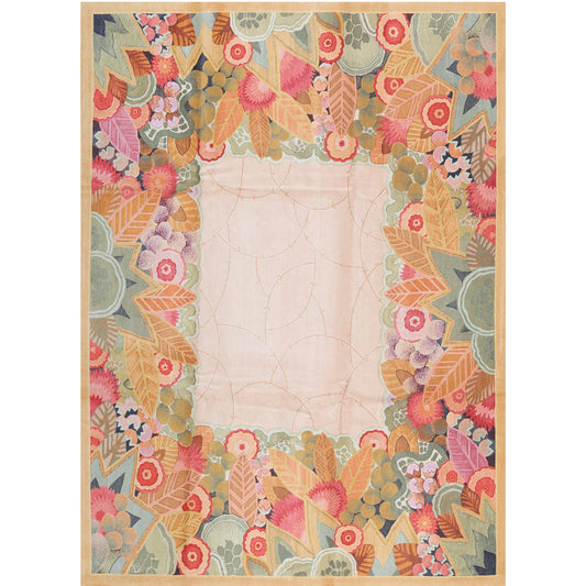 RENAISSANCE SAVONNERIE S-122 PEACH / GREEN 9' X 12'1"