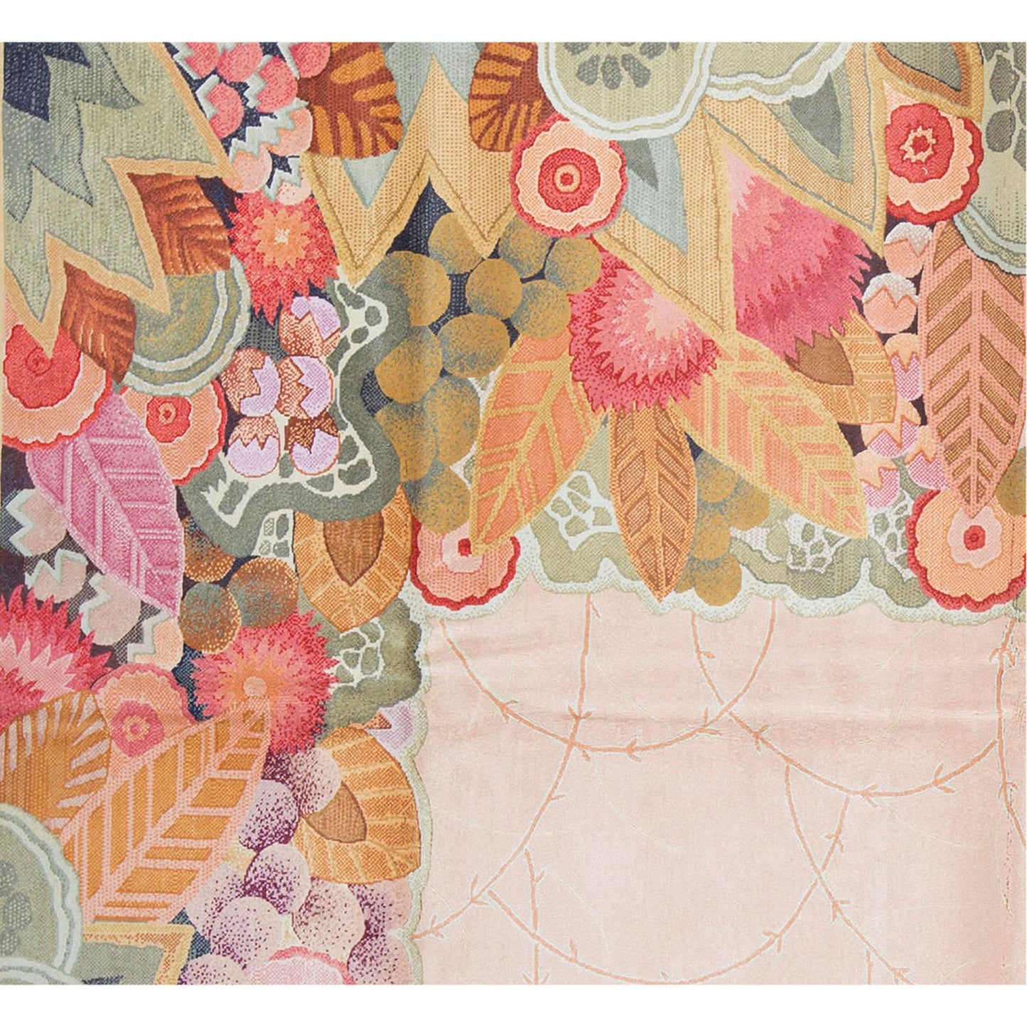 RENAISSANCE SAVONNERIE S-122 PEACH / GREEN 9' X 12'1"