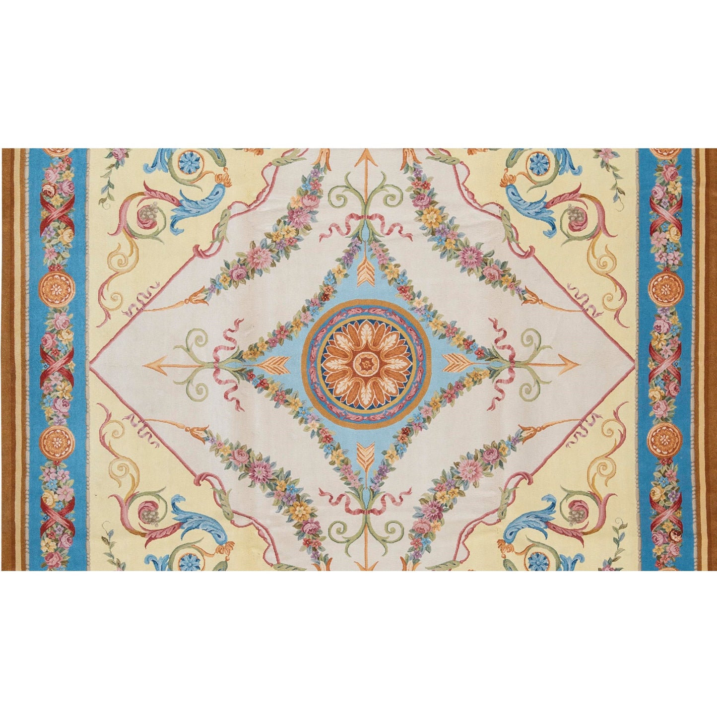 RENAISSANCE SAVONNERIE SAV49 IVORY / BLUE 10' X 12'1"