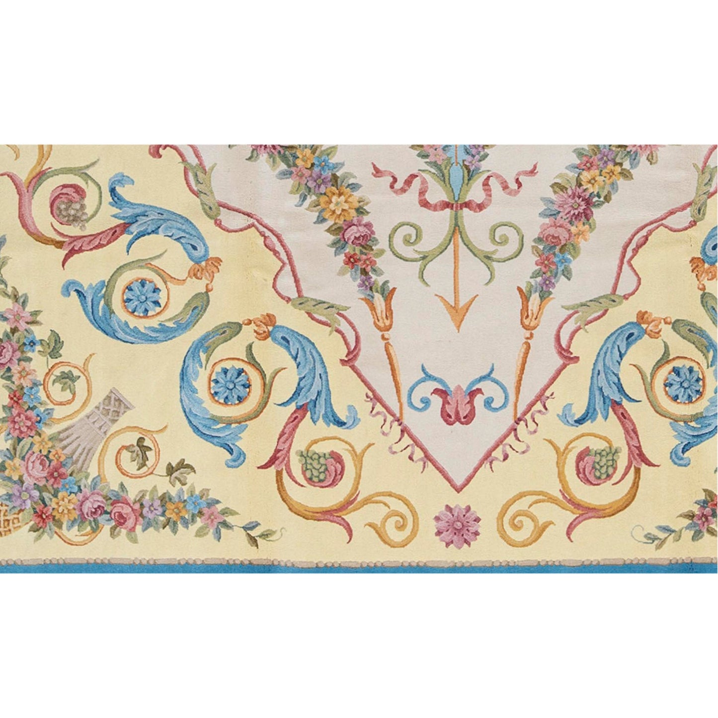 RENAISSANCE SAVONNERIE SAV49 IVORY / BLUE 10' X 12'1"