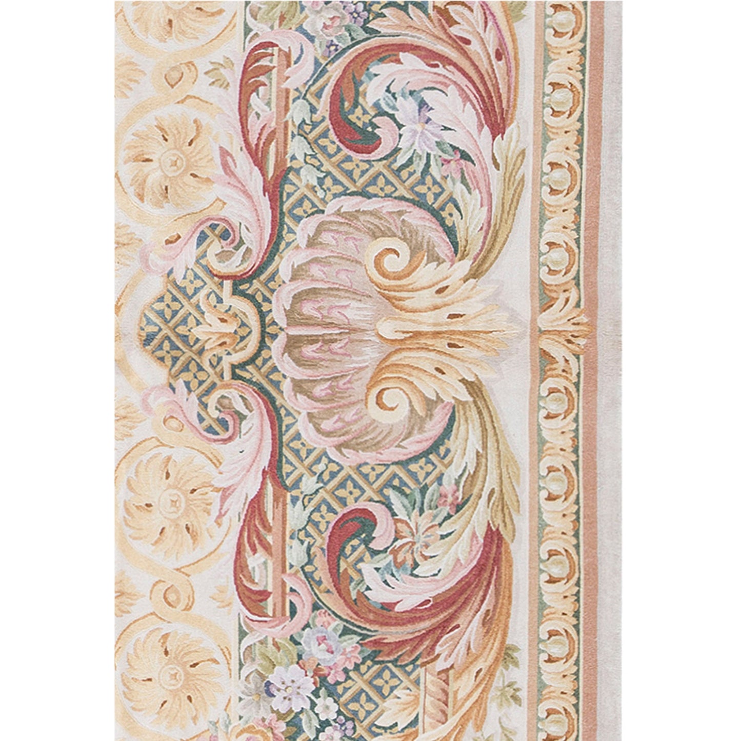 RENAISSANCE SAVONNERIE S-182 BEIGE / GREEN 11' X 16'2"