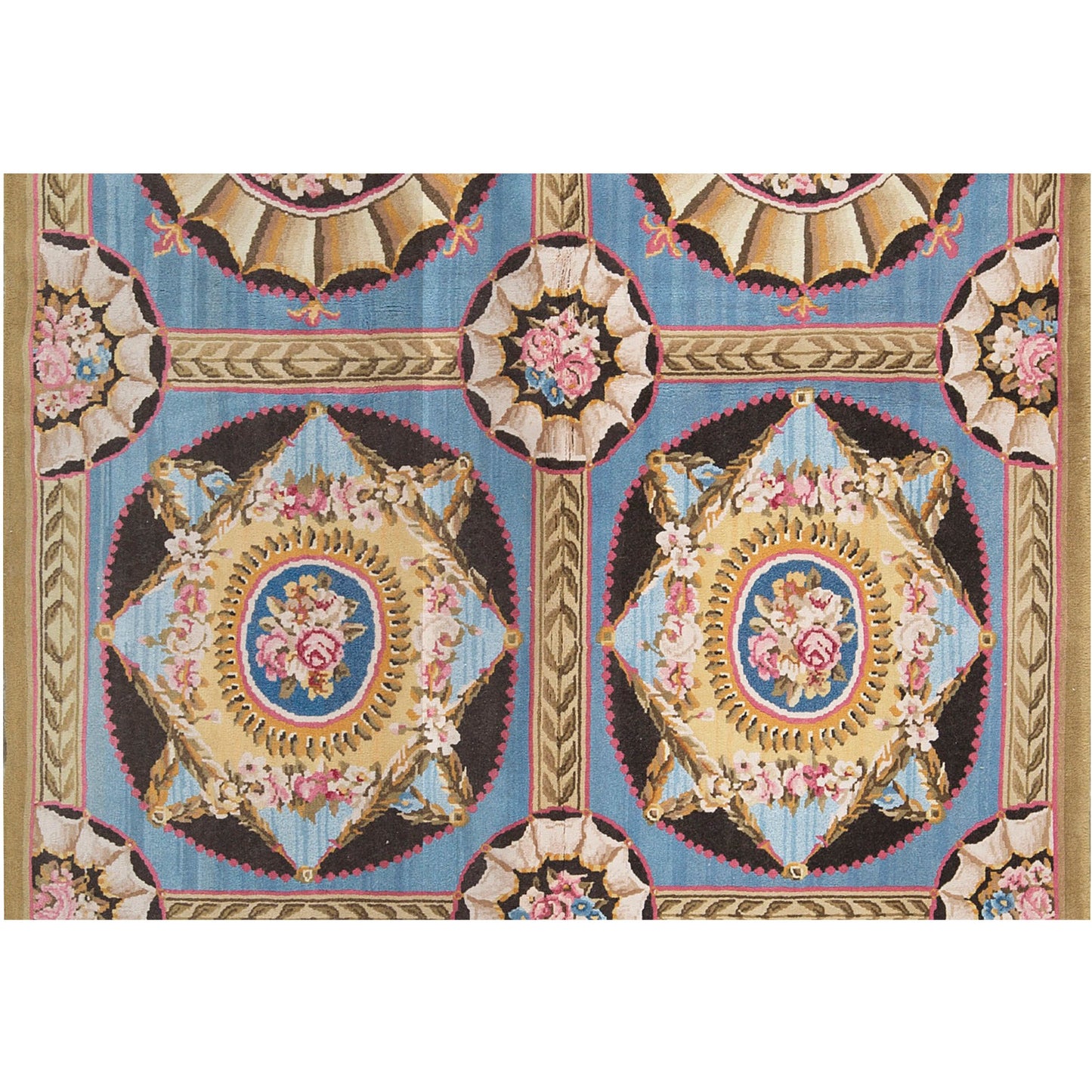 RENAISSANCE SAVONNERIE SAV-2 GREEN / BLUE 6'7" X 9'10"