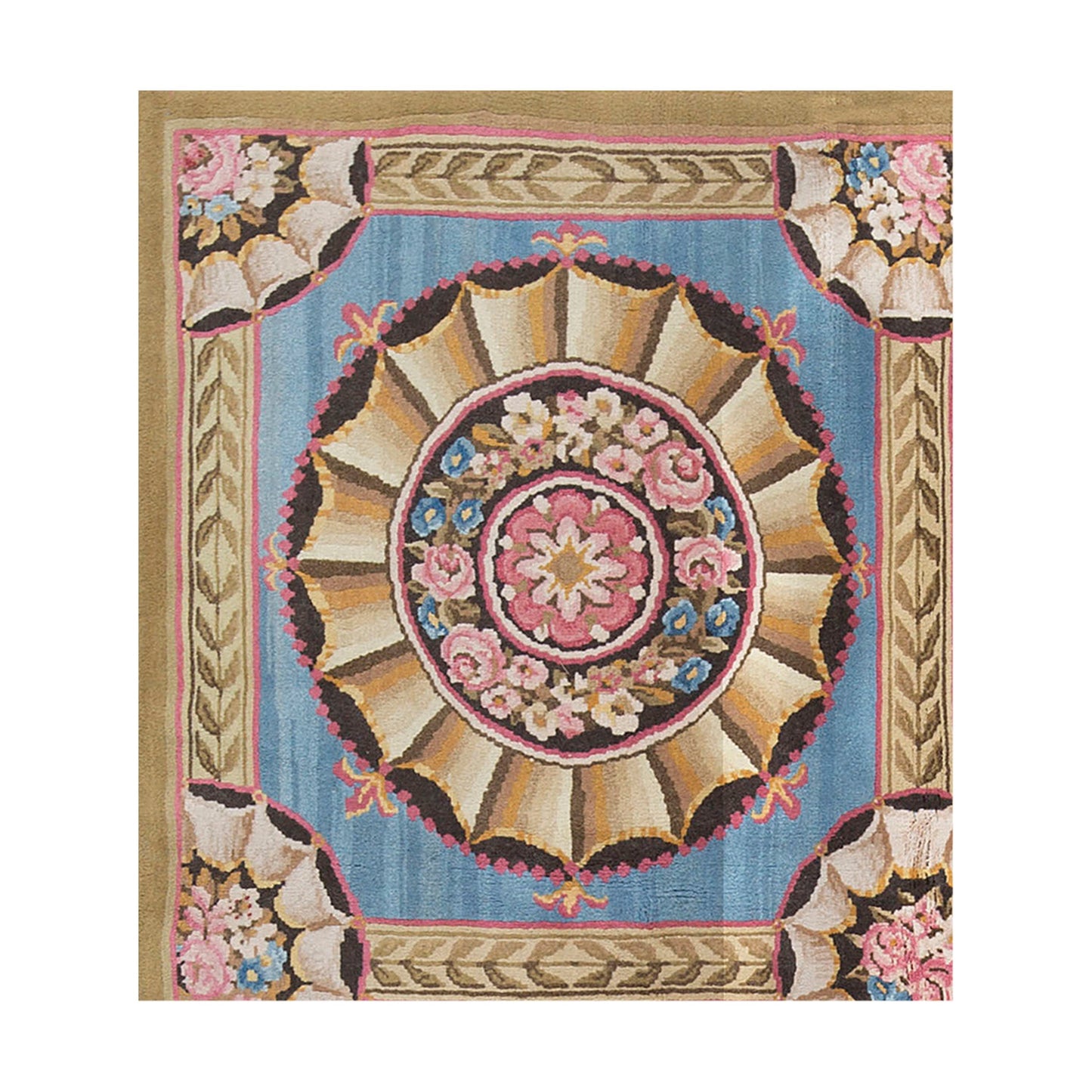 RENAISSANCE SAVONNERIE SAV-2 GREEN / BLUE 6'7" X 9'10"