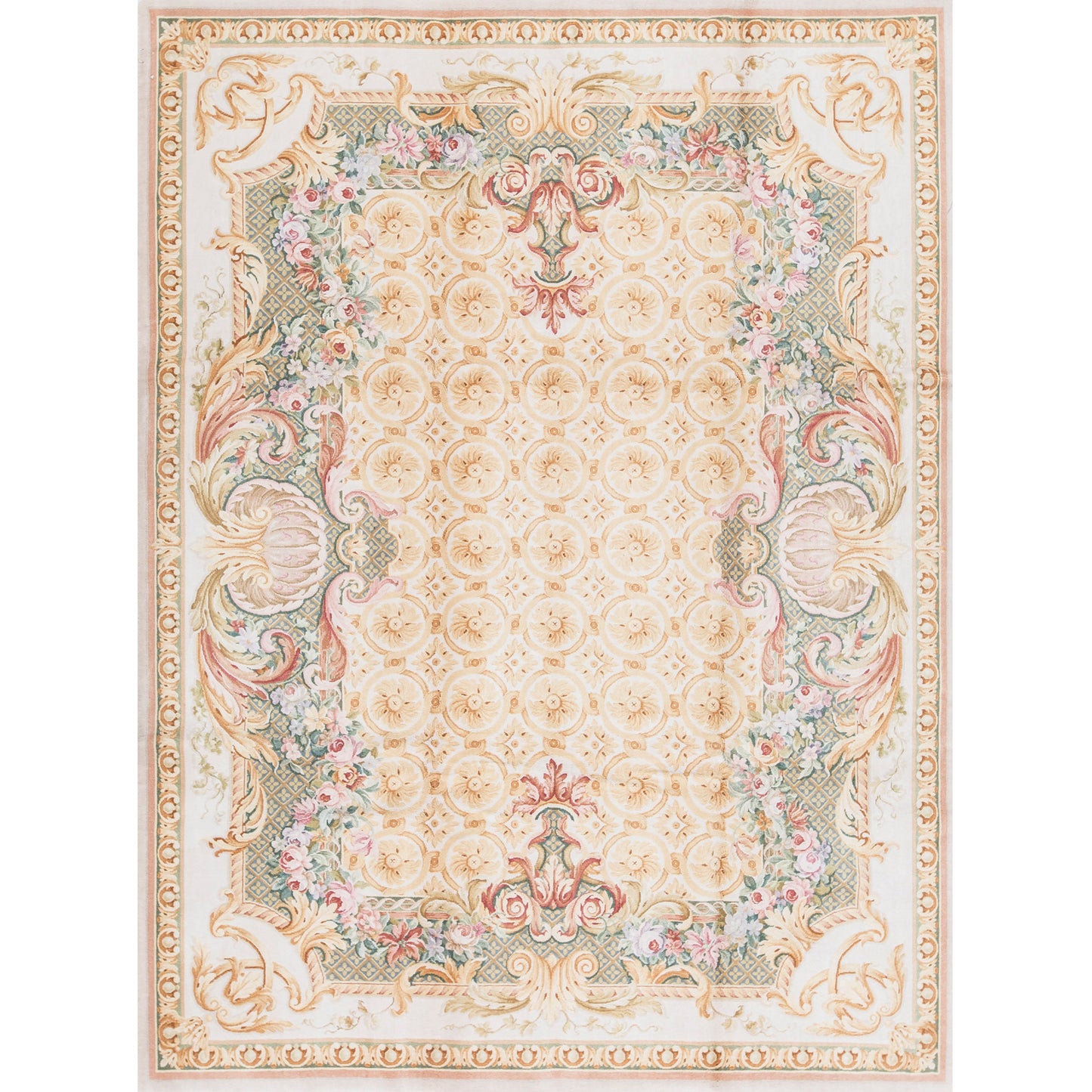 RENAISSANCE SAVONNERIE S-182 IVORY 9' X 12'