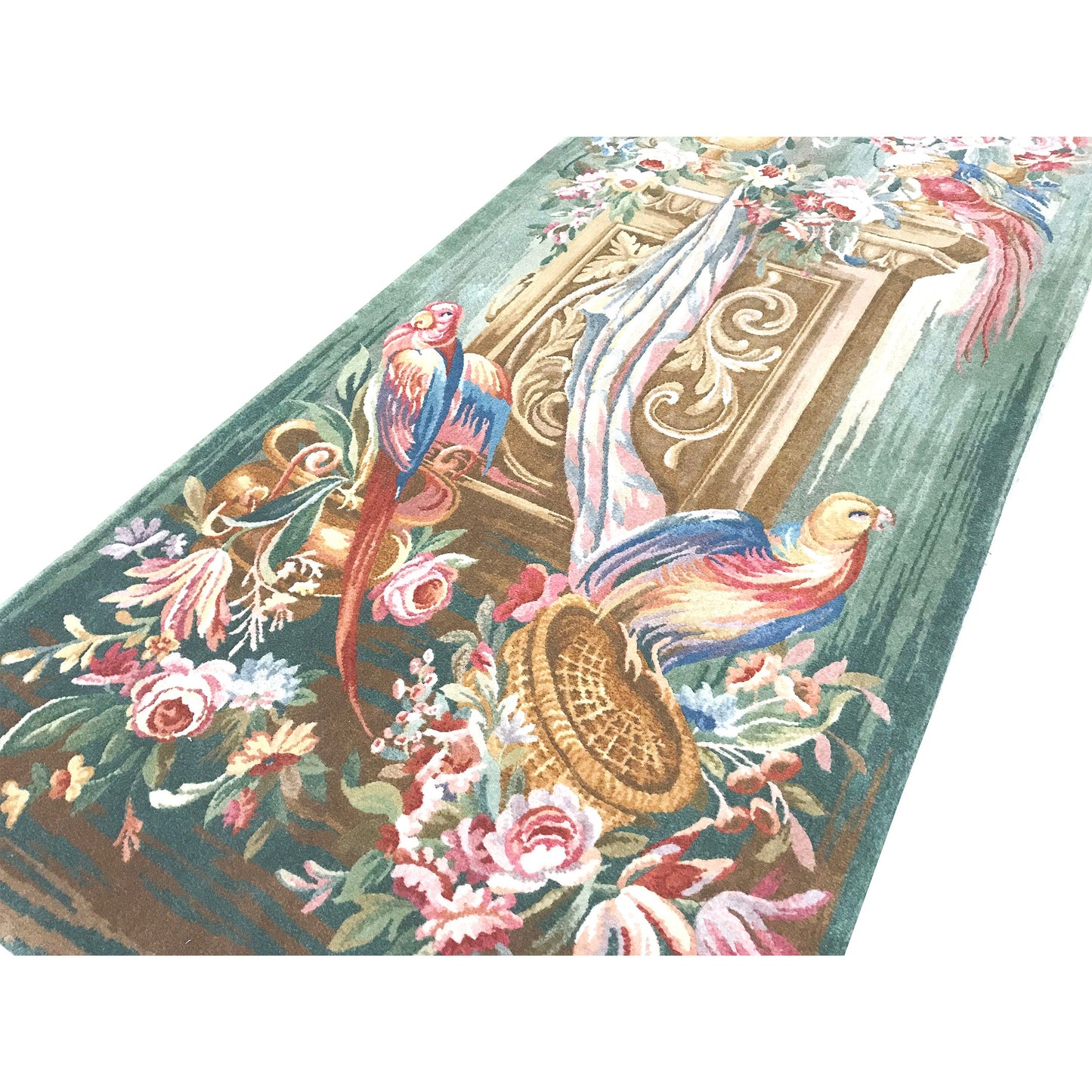RENAISSANCE SAVONNERIE S172B GREEN 2'8" X 7'3"
