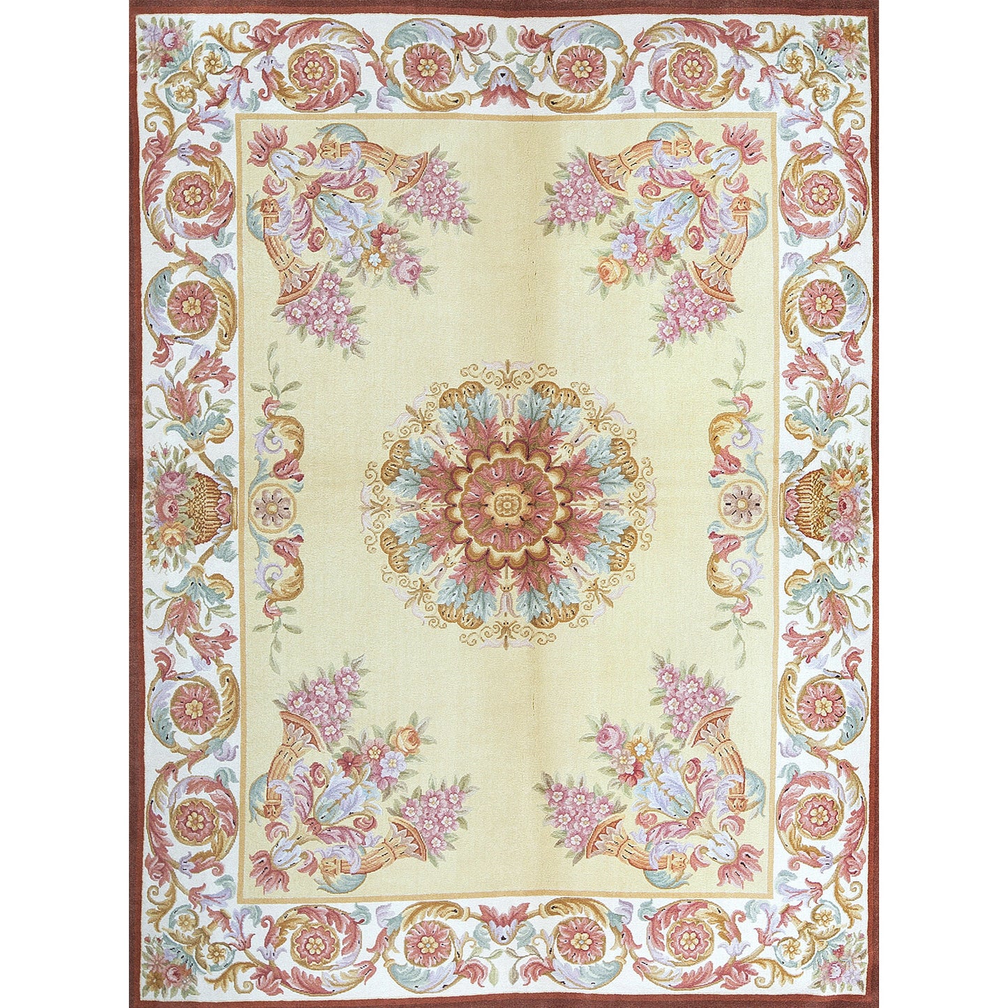 RENAISSANCE SAVONNERIE S-130 GOLD / IVORY 6' X 8'