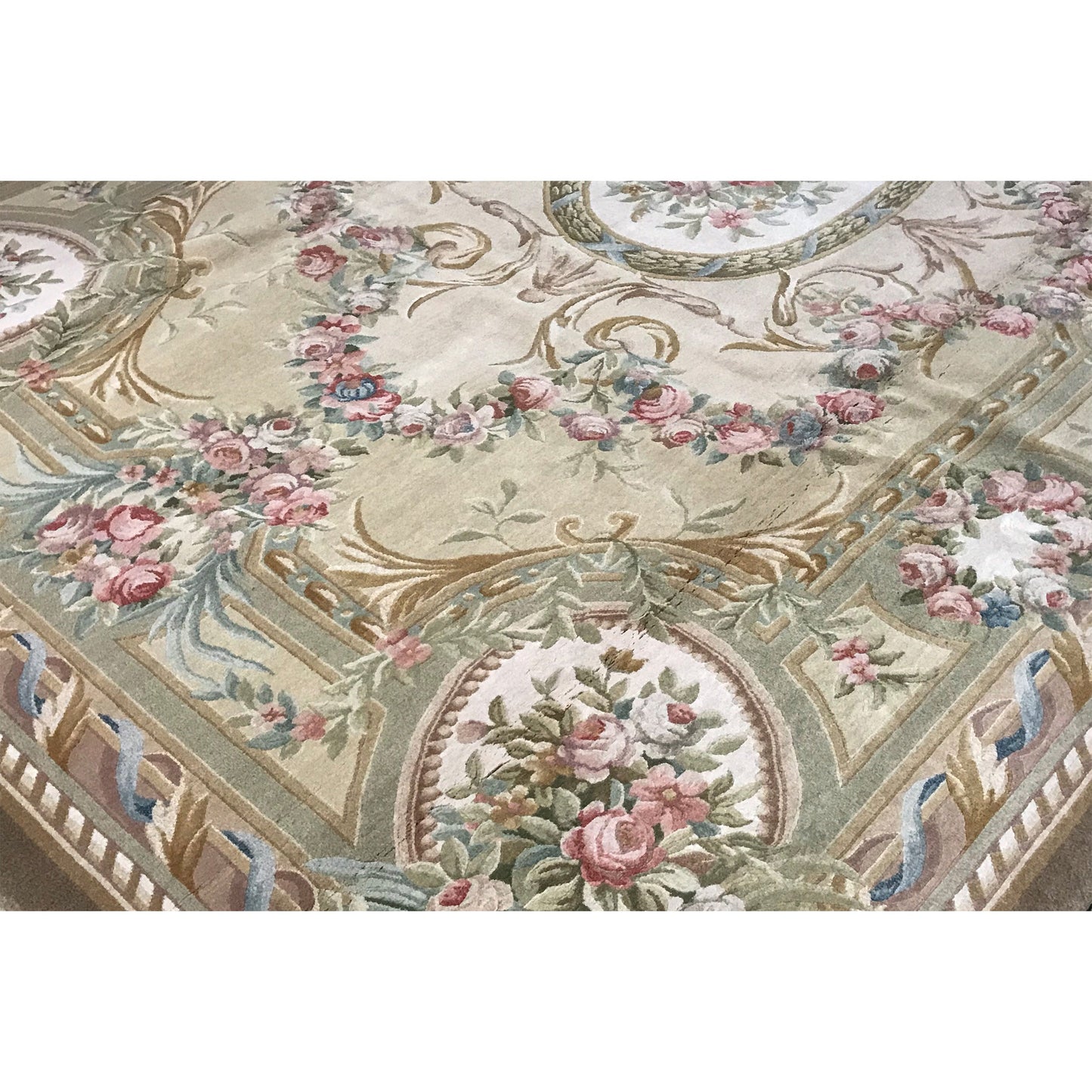 RENAISSANCE SAVONNERIE S-154 IVORY / BEIGE 8'8" X 12'3"
