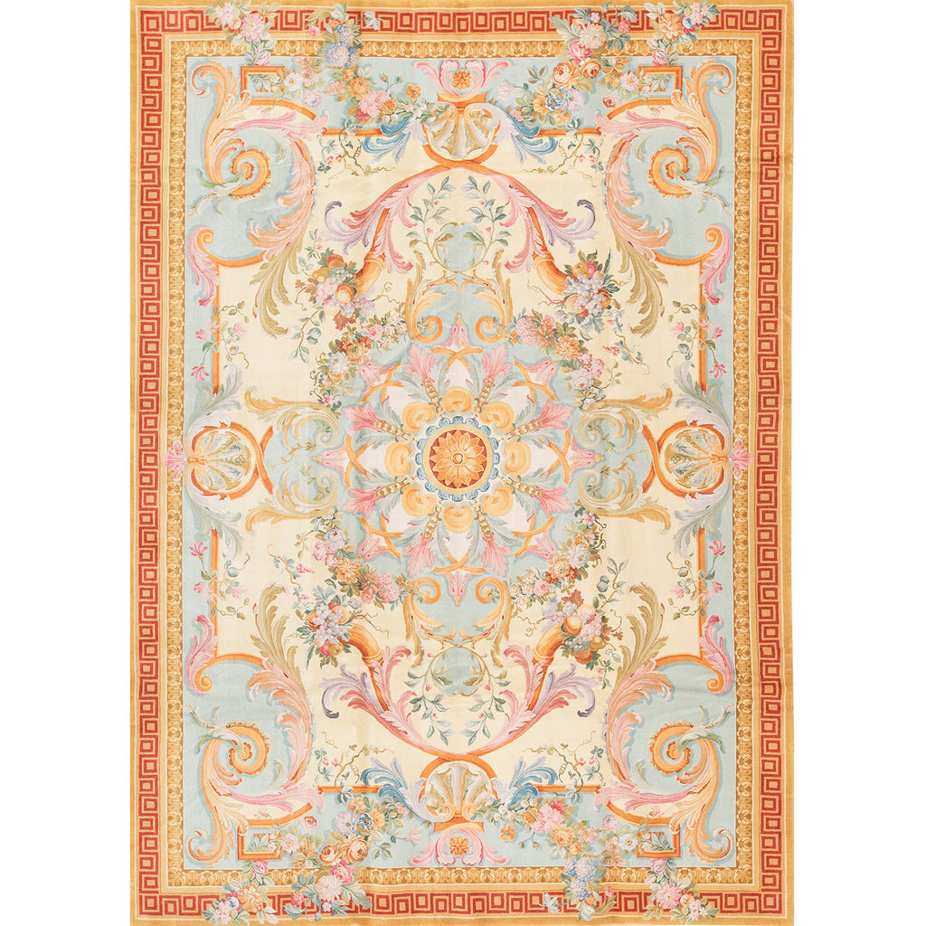 RENAISSANCE SAVONNERIE S-115 IVORY / LIGHT BLUE 10' X 14'1"
