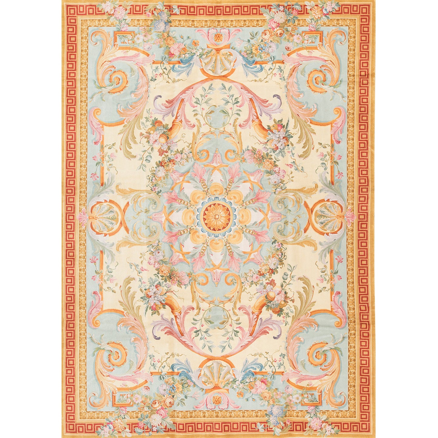RENAISSANCE SAVONNERIE S-115 IVORY / LIGHT BLUE 10' X 14'1"