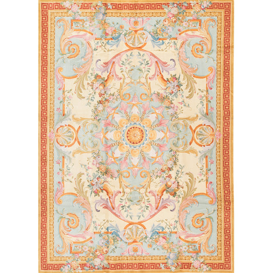 RENAISSANCE SAVONNERIE S-115 IVORY / LIGHT BLUE 10' X 14'1"
