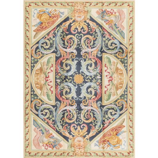 RENAISSANCE SAVONNERIE S197N NAVY / IVORY 10'1" X 14'2"