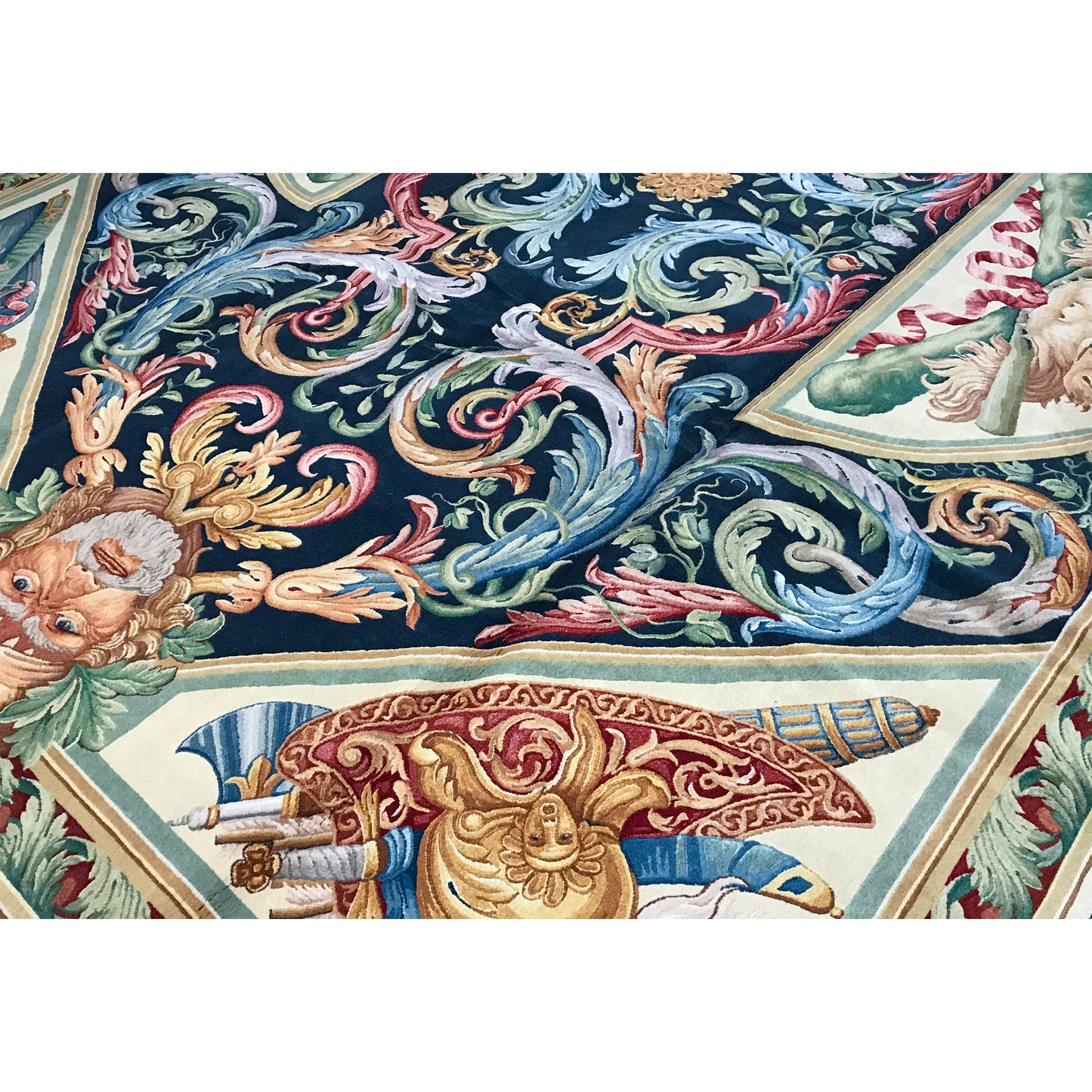 RENAISSANCE SAVONNERIE S197N NAVY / IVORY 10'1" X 14'2"