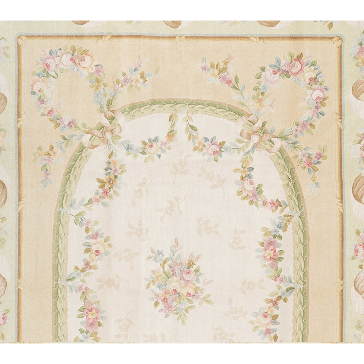 RENAISSANCE SAVONNERIE S-72- GREEN / LIGHT GREEN 8'11" X 12'