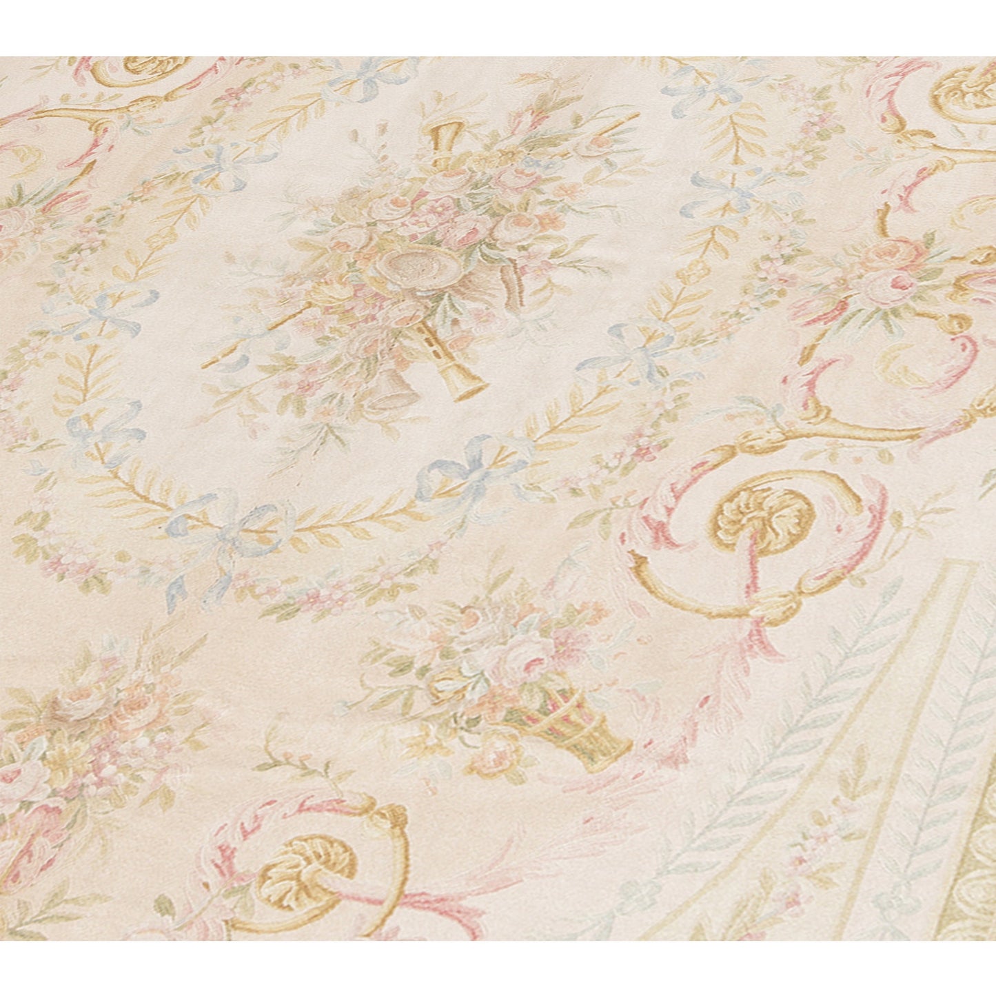 RENAISSANCE SAVONNERIE S-72- GREEN / LIGHT GREEN 8'11" X 12'
