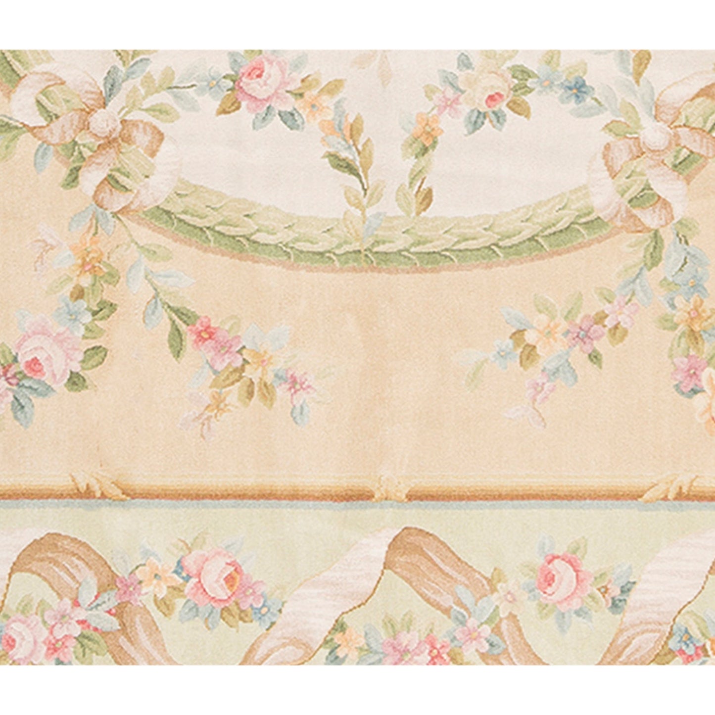 RENAISSANCE SAVONNERIE S-72- GREEN / LIGHT GREEN 8'11" X 12'