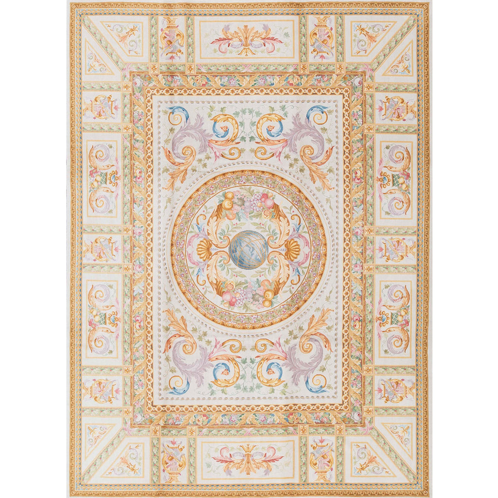 RENAISSANCE SAVONNERIE S196I IVORY / BEIGE 9'1" X 12'1"