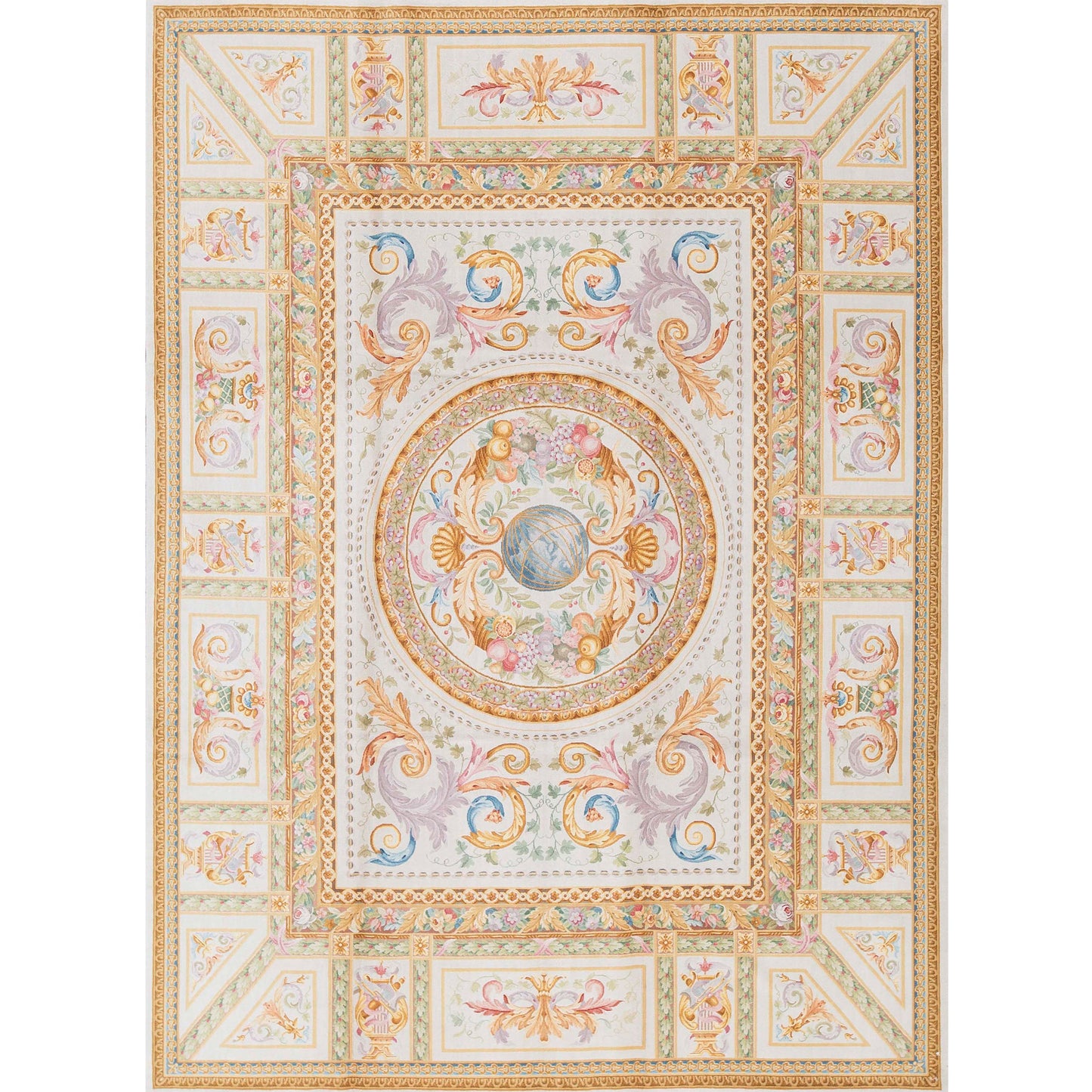 RENAISSANCE SAVONNERIE S196I IVORY / BEIGE 9'1" X 12'1"