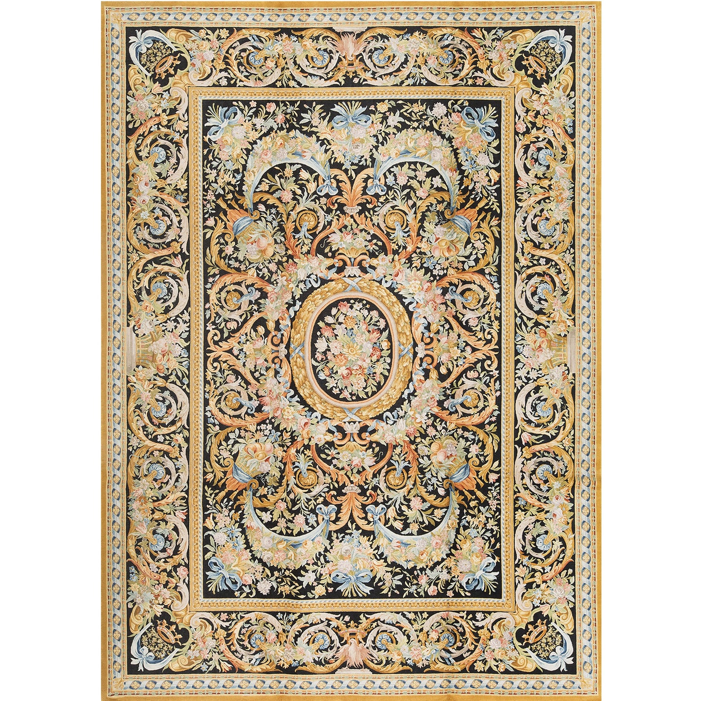 RENAISSANCE SAVONNERIE S193B BLACK 10' X 14'