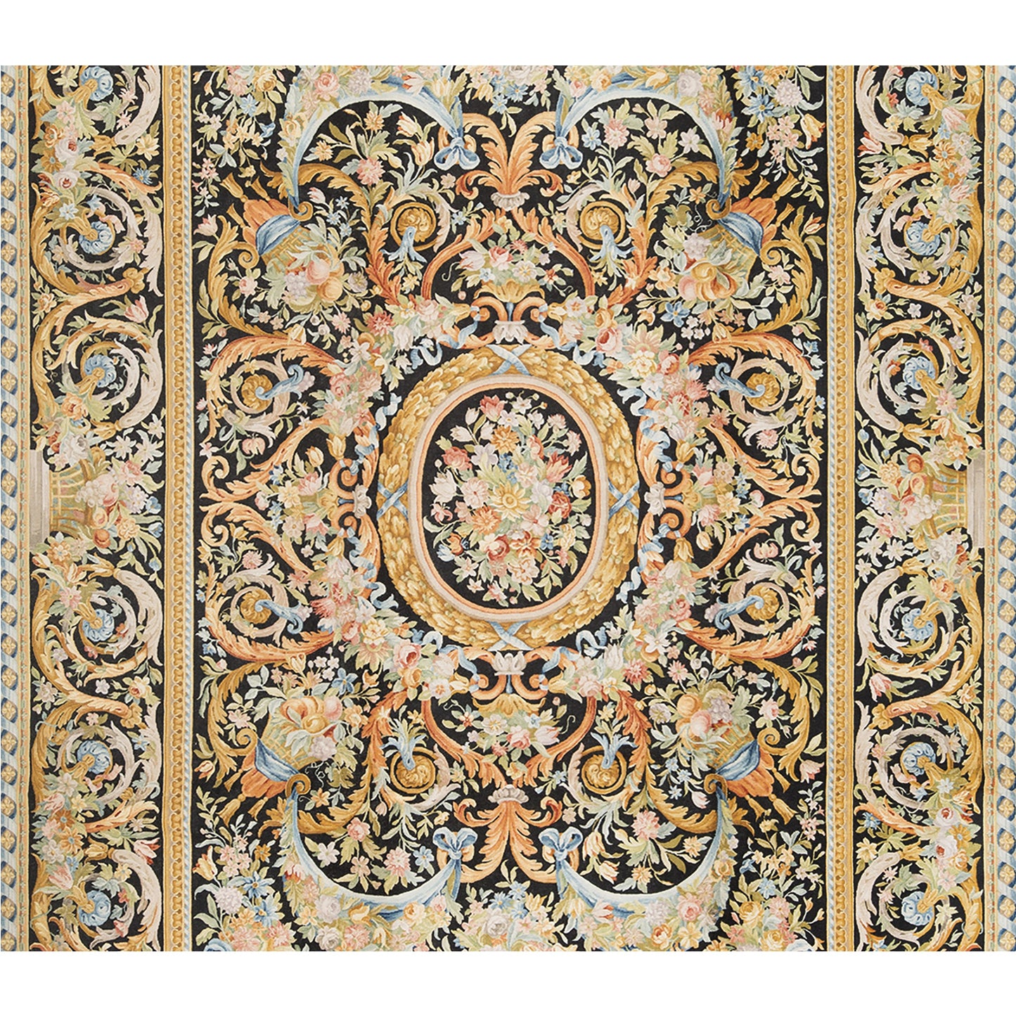 RENAISSANCE SAVONNERIE S193B BLACK 10' X 14'