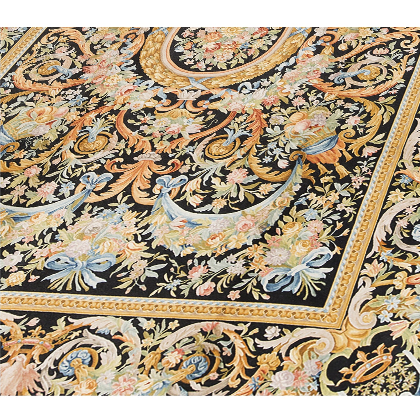 RENAISSANCE SAVONNERIE S193B BLACK 10' X 14'