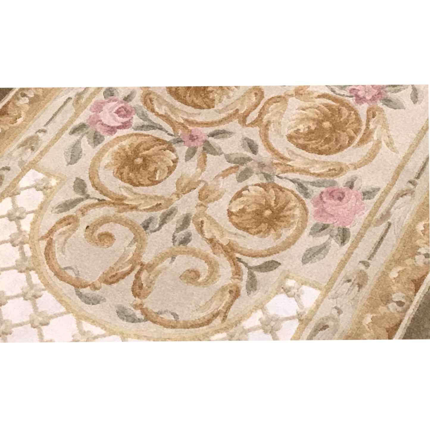 RENAISSANCE SAVONNERIE S229 IVORY / GOLD 2'4" X 8'