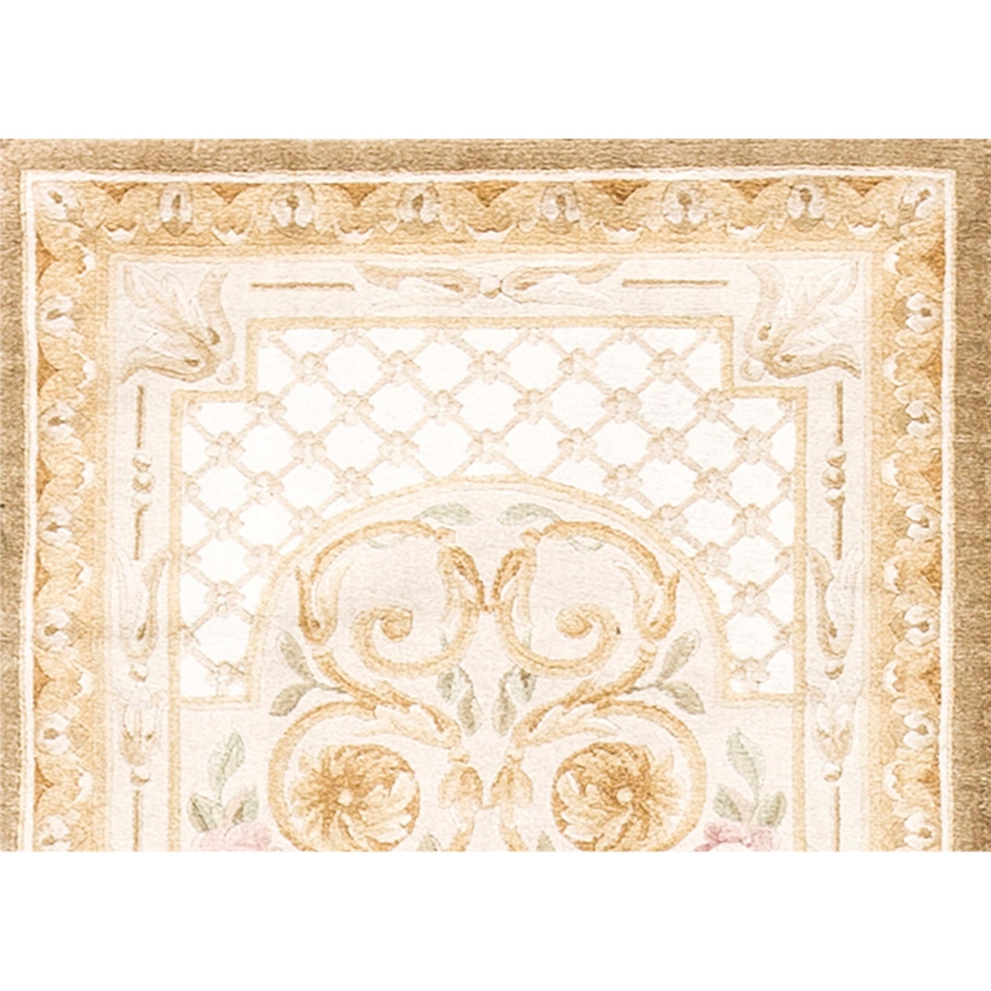 RENAISSANCE SAVONNERIE S229 IVORY / GOLD 2'4" X 8'