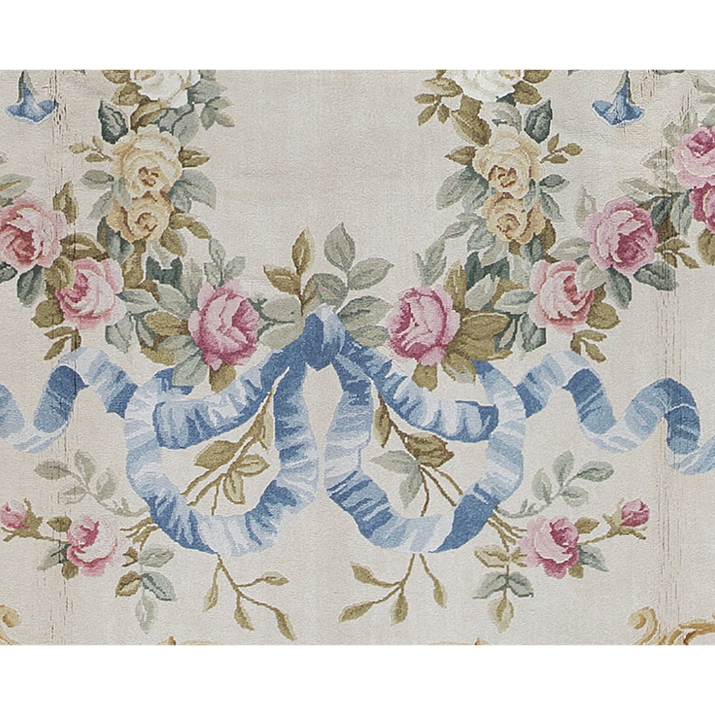 RENAISSANCE SAVONNERIE S-43- IVORY / LIGHT-BLUE 10'1" X 14'1"