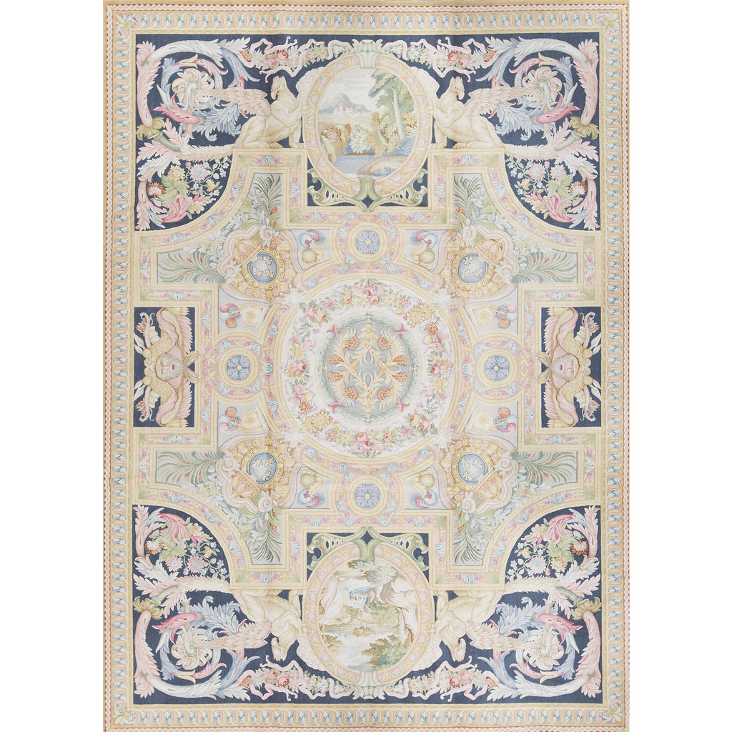 RENAISSANCE SAVONNERIE S179N GOLD / NAVY 9'11" X 14'1"