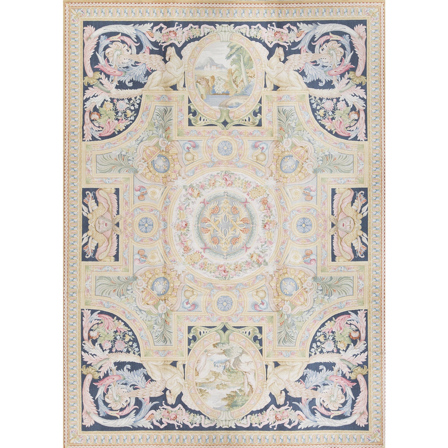 RENAISSANCE SAVONNERIE S179N GOLD / NAVY 9'11" X 14'1"