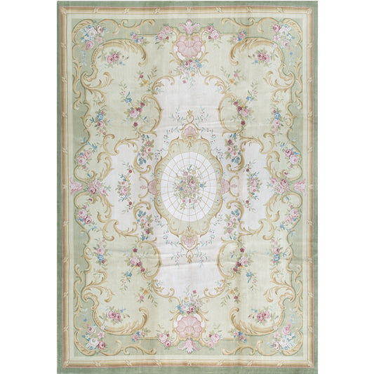 RENAISSANCE SAVONNERIE S146G IVORY / GREEN 10' X 14'