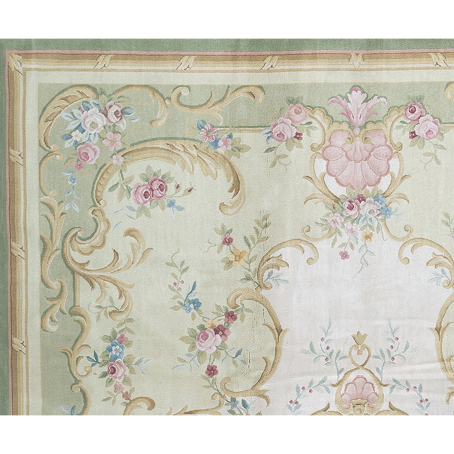 RENAISSANCE SAVONNERIE S146G IVORY / GREEN 10' X 14'