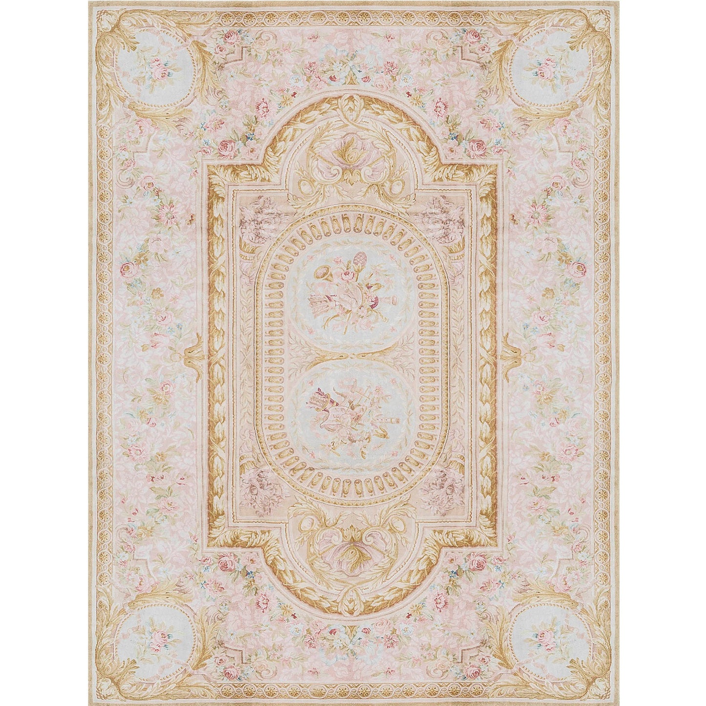 RENAISSANCE SAVONNERIE S-151 BEIGE / GOLD 9' X 12'10"