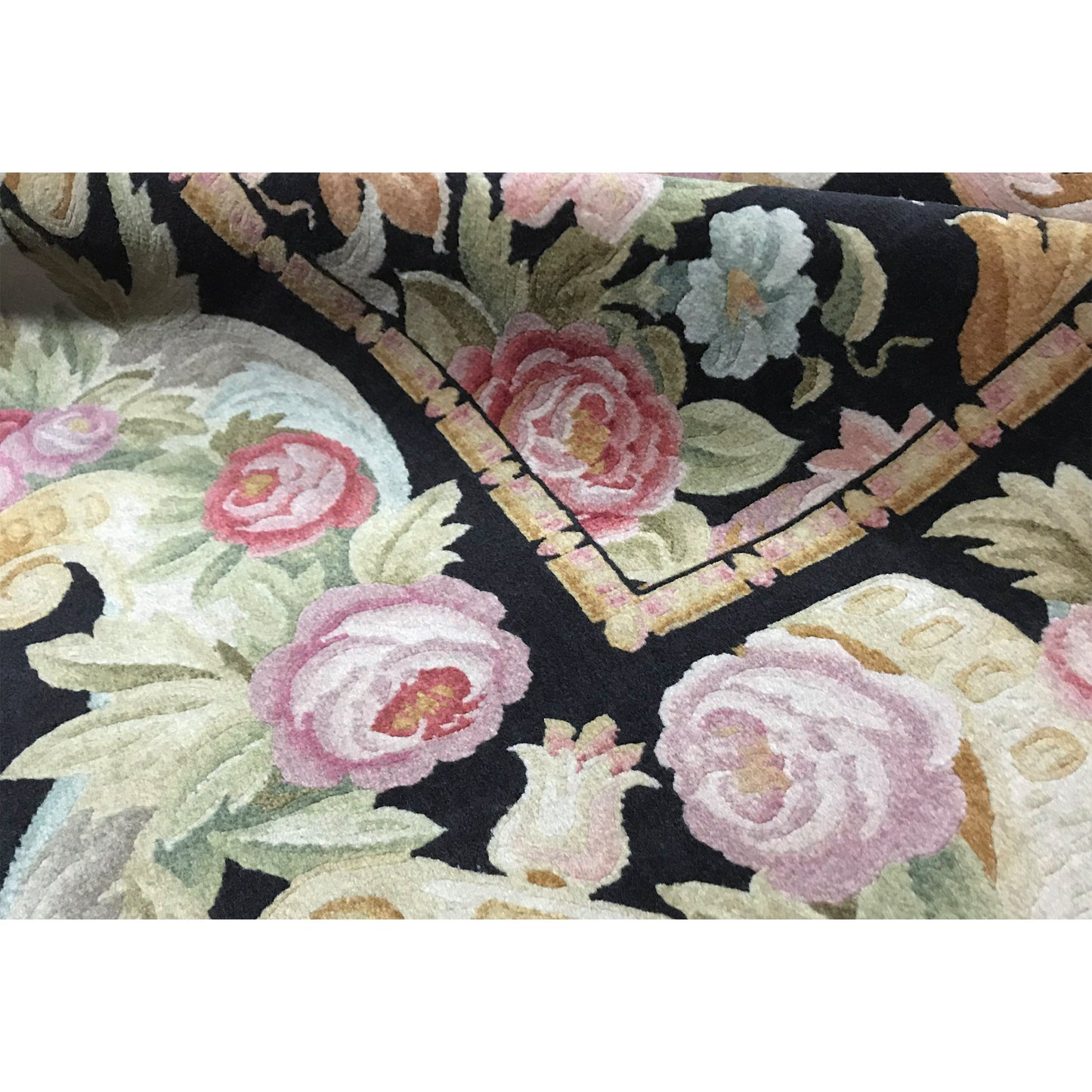 RENAISSANCE SAVONNERIE SAVON BLACK / BLACK 10' X 14'1"