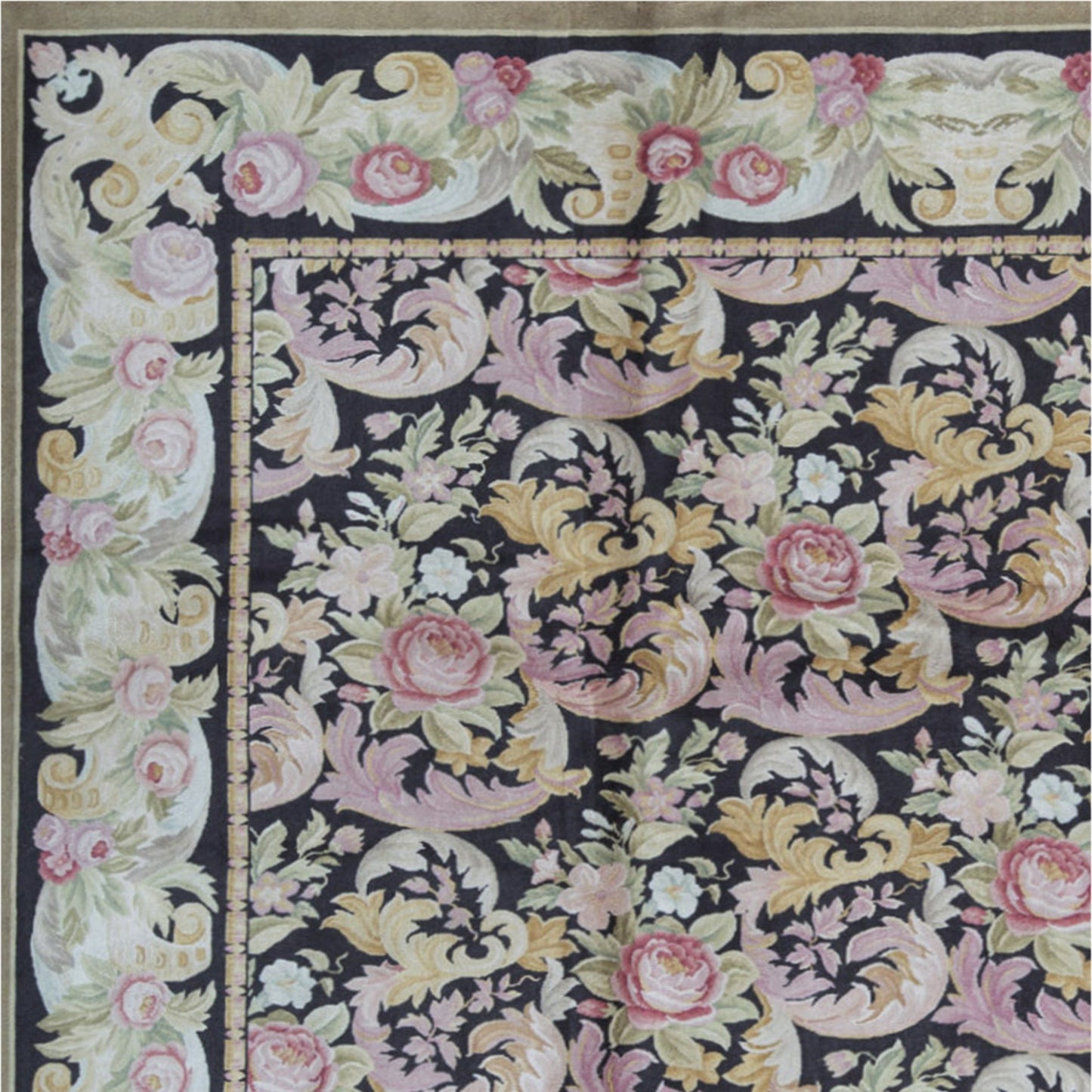 RENAISSANCE SAVONNERIE SAVON BLACK / BLACK 10' X 14'1"