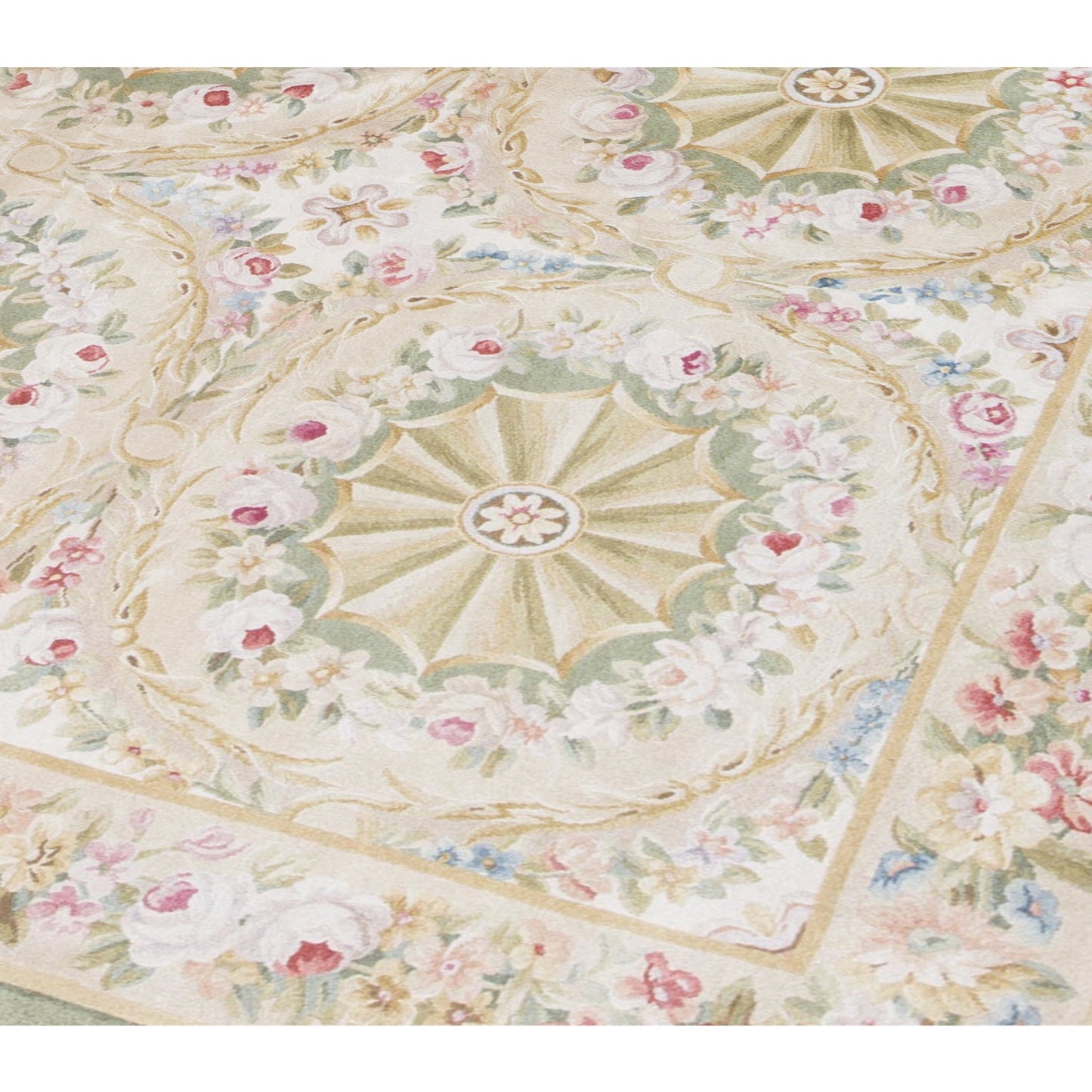 RENAISSANCE SAVONNERIE S158G IVORY / LIGHT-GREEN 9'11" X 14'1"