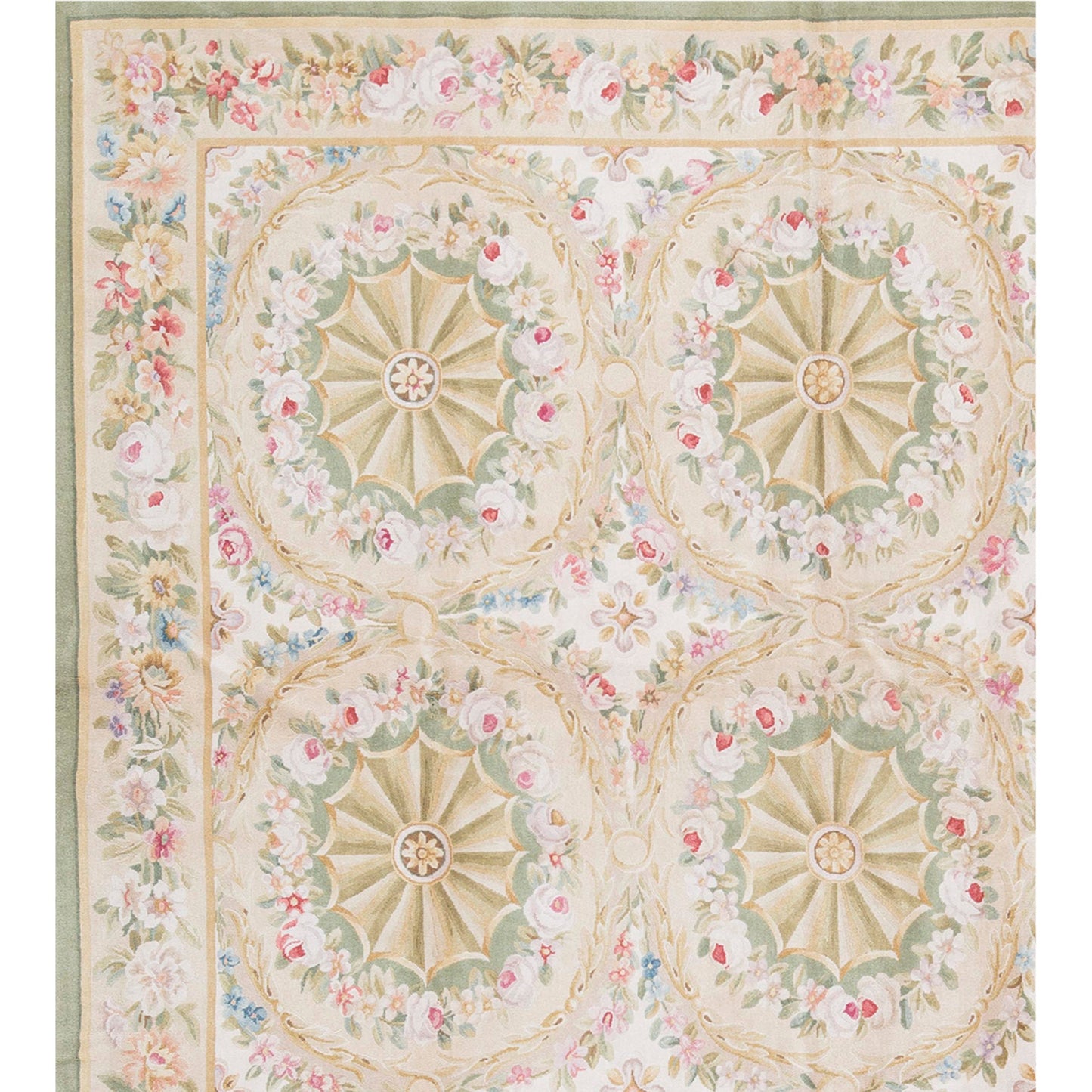 RENAISSANCE SAVONNERIE S158G IVORY / LIGHT-GREEN 9'11" X 14'1"