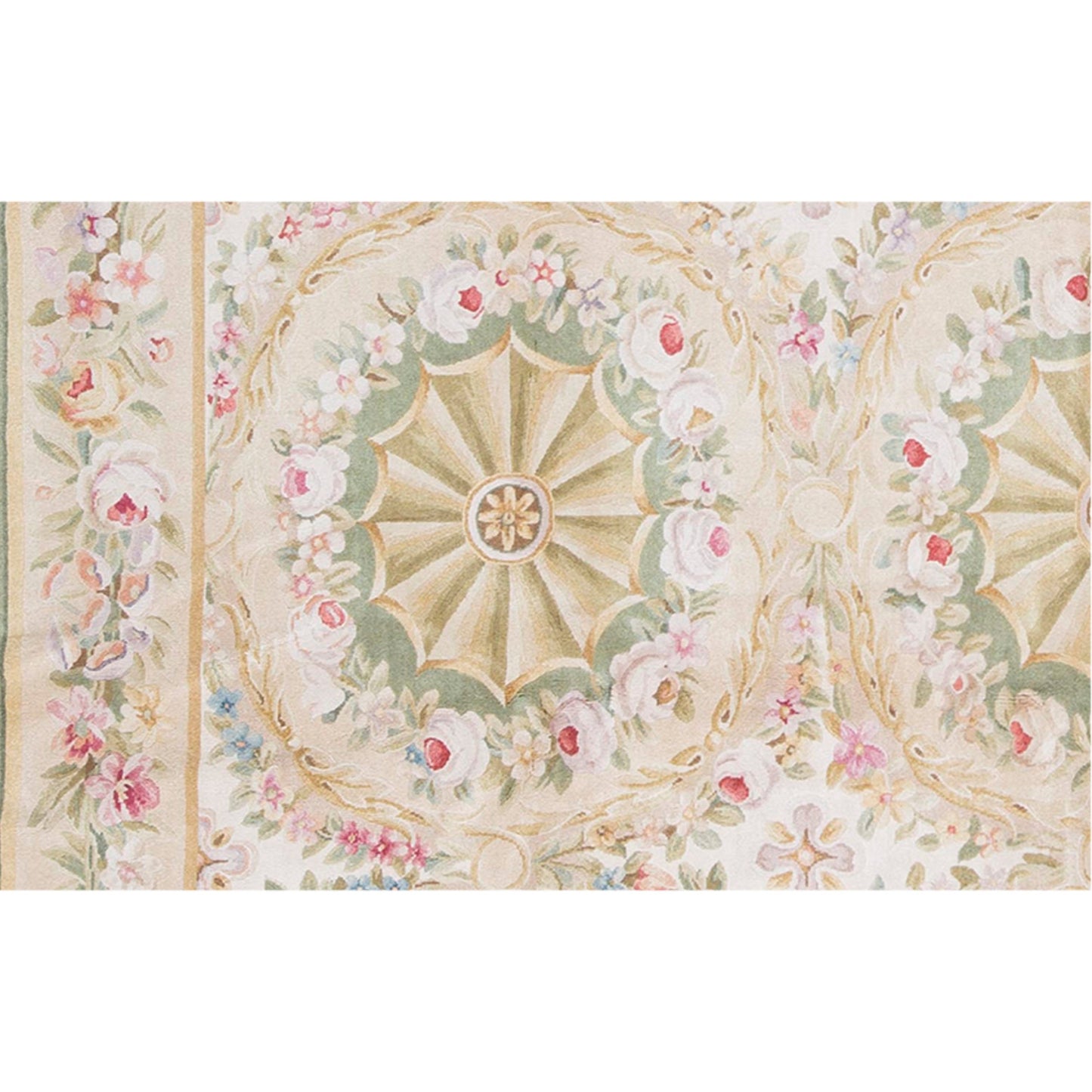 RENAISSANCE SAVONNERIE S158G IVORY / LIGHT-GREEN 9'11" X 14'1"